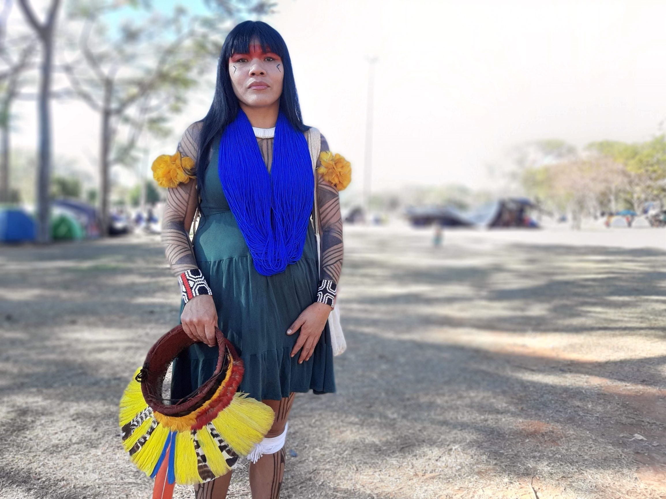 Watatakalu Yawalapiti, one of the female leaders of the Xingu Women's Movement. Image by Maria Fernanda Ribeiro. Brazil, 2019.