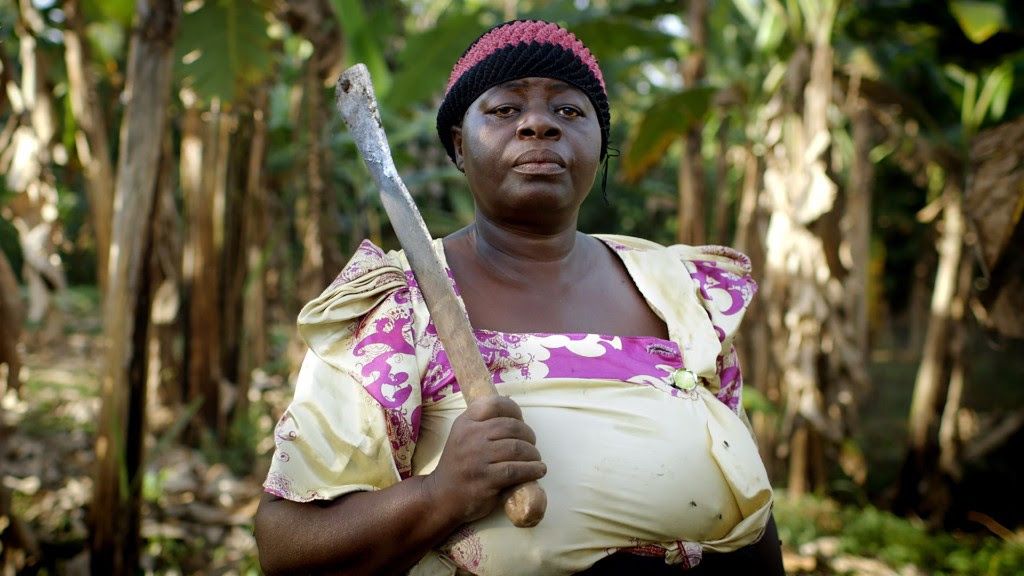 Betty Nanozi, a Ugandan widow. Still from the video by Kathryn Carlson and Amy Toensing. Uganda, 2016. 