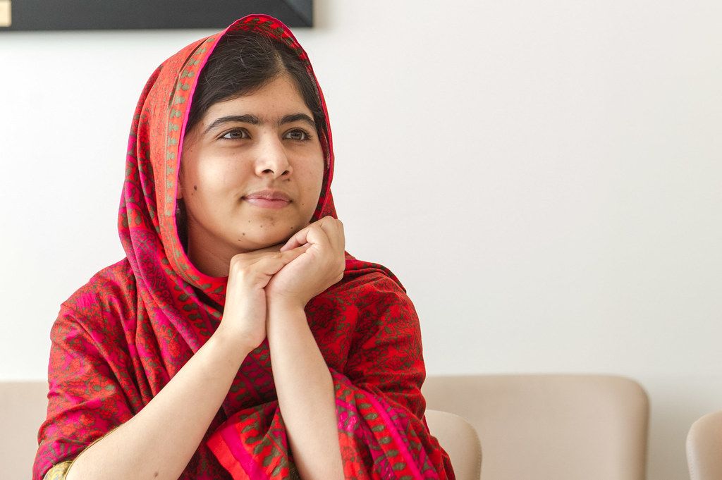 Malala Yousafzai prior to her meeting with former Deputy Secretary-General Jan Eliasson ahead of an event to mark 500 Days of Action for the Millennium Development Goals (MDGs). Image by Mark Garten / United Nations Photo. United States, 2014.