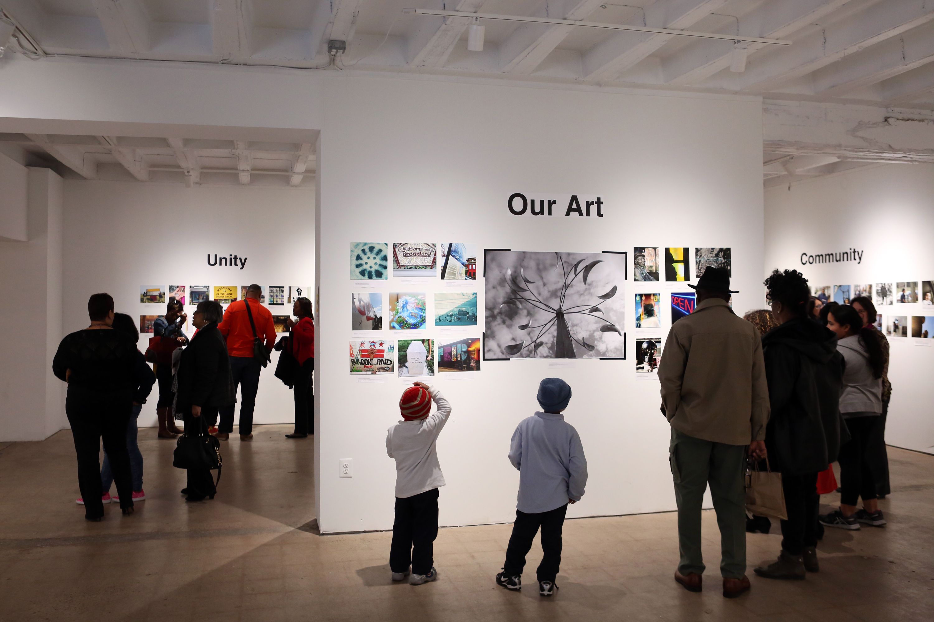 Public visitors and families of students observing the various aspects of DC at the exhibition. Image by Evey Wilson. United States, 2017.