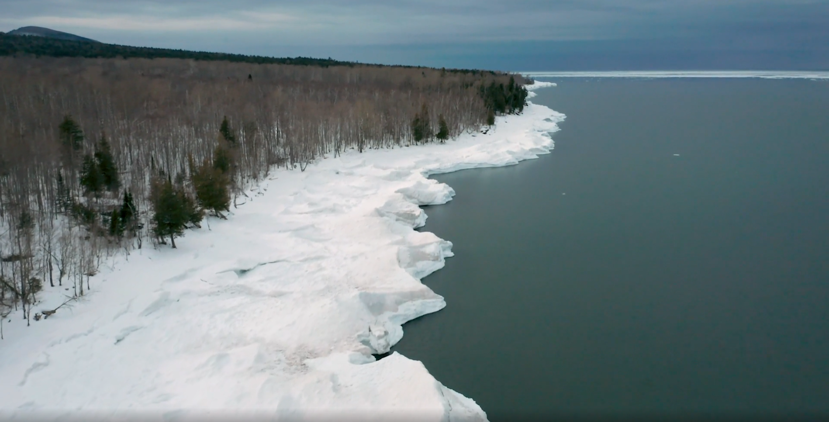 The icy shores of Lake Superior this winter. Image by Zbigniew Bzdak/Chicago Tribune. United States, 2020.