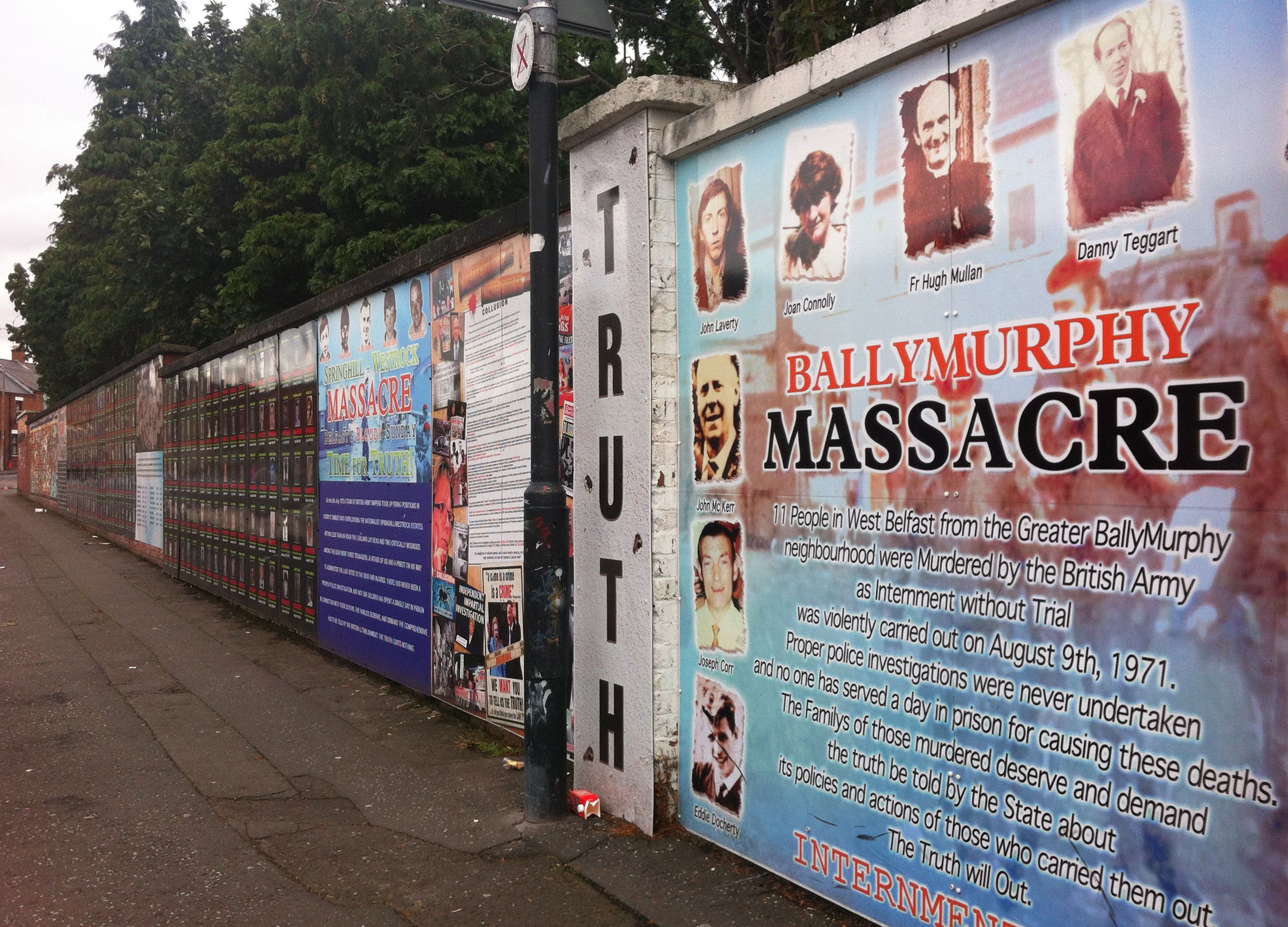 Mural dedicated to the victims of the Ballymurphy massacre. Image by Keith Ruffles. United Kingdom, 2013.