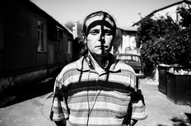 Georgiy—or Zhora, as he likes to be known—is a 28-year-old musician, who has been living in a dorm in Kiev since the summer. At first, he had to go to the clinic each day for his substitution therapy—a four-hour round trip. Image by Misha Friedman. Crimea, 2014.