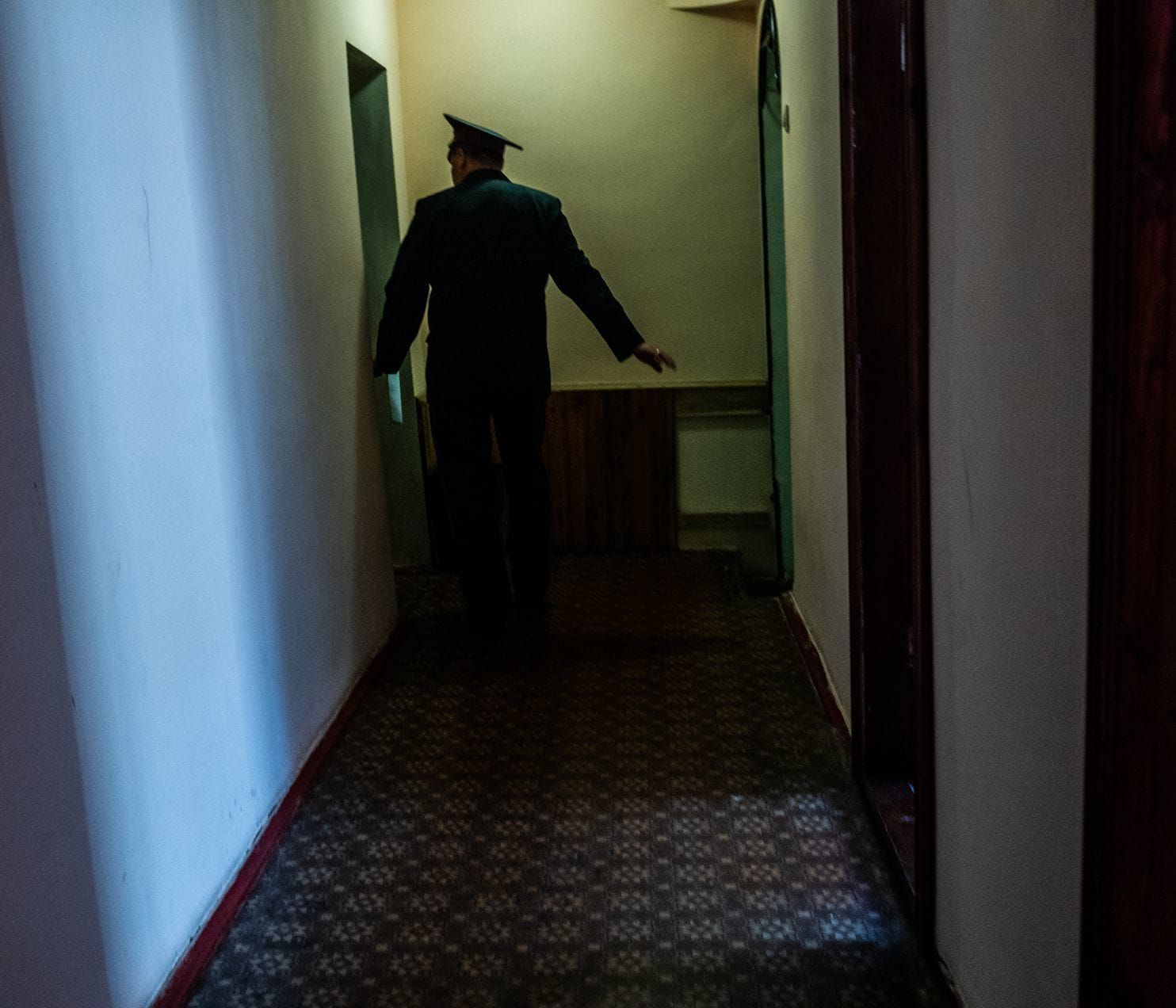 A corridor at a conjugal visit dorm at a men's prison in Bucha, Kiev, Oblast region. Image by Misha Friedman. Ukraine, 2019.