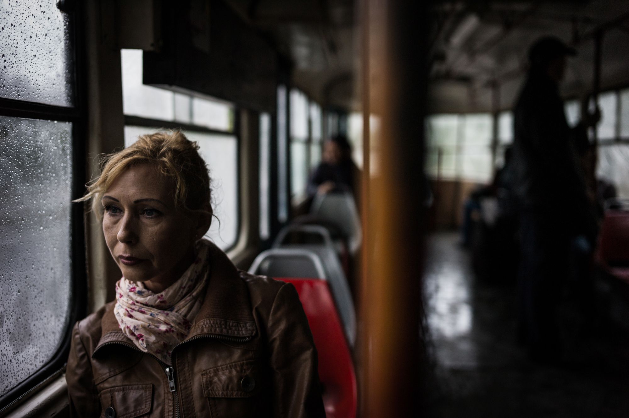 Olga on her way to a shelter for war-displaced people in Odessa. Image by Misha Friedman. Ukraine, 2016.