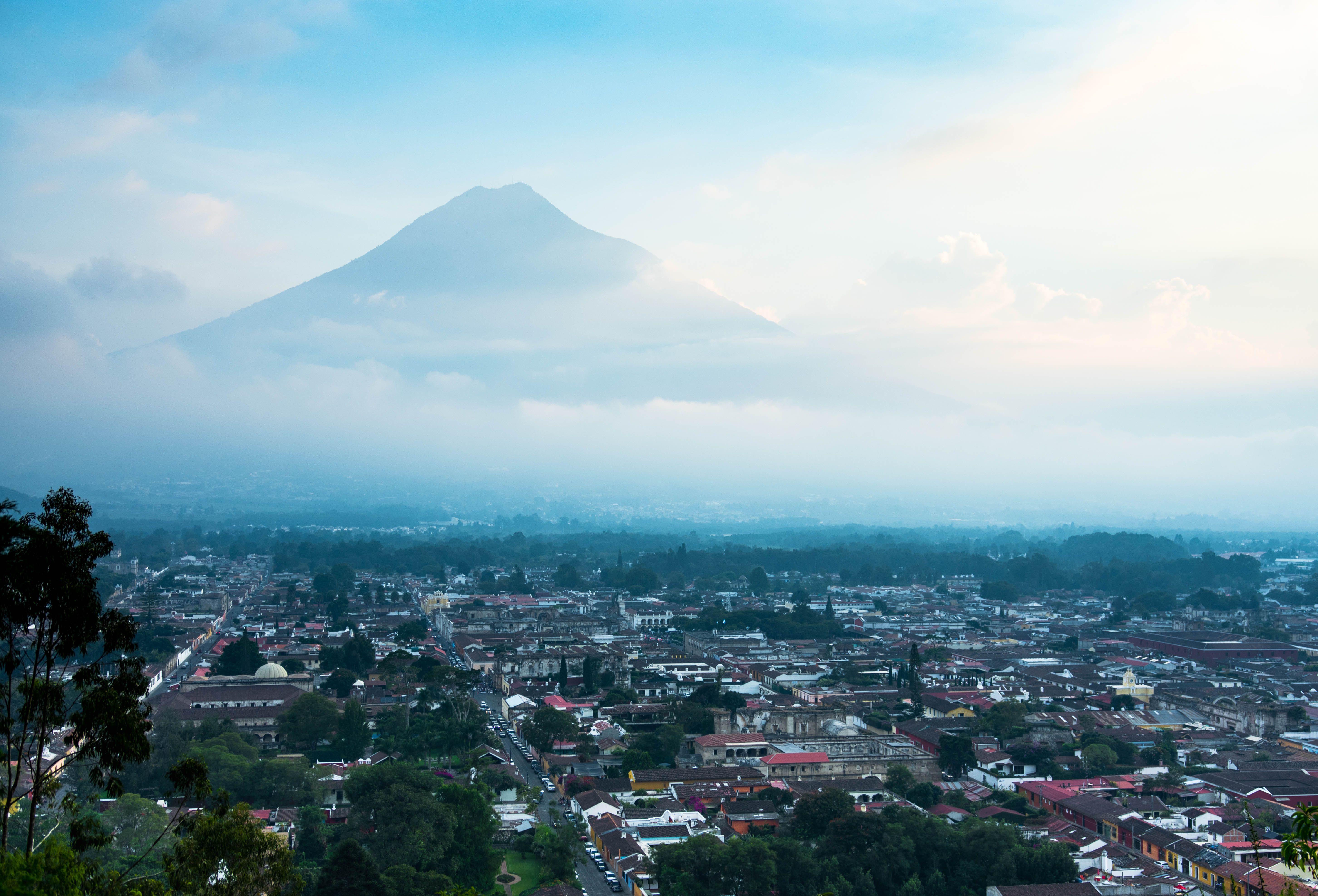 Aerial view of Antigua. Image by Marco Verch. Guatemala, 2018.