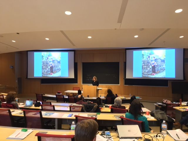 Tracy Crowley presenting her curriculum based on "Fractured Lands" to the educators. Image by Fareed Mostoufi. United States, 2017.