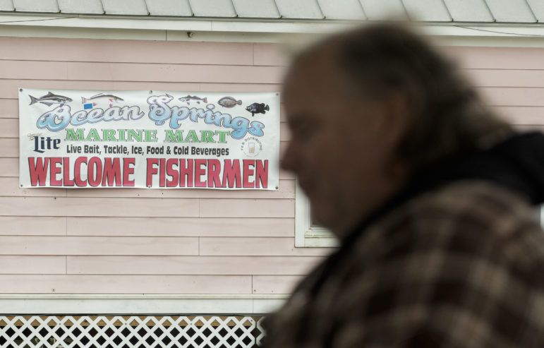 Shrimper Mark Kopszywa at Ocean Springs Harbor. Image by Eric J. Shelton for Mississippi Today. United States, 2020.