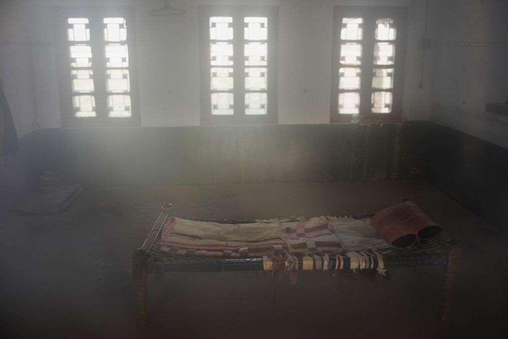 Interior, Depot Hill Station, Karachi, Pakistan. Still image from KCR, 2014-2017, nine-channel multimedia installation. Image by Ivan Sigal. Pakistan, 2017.