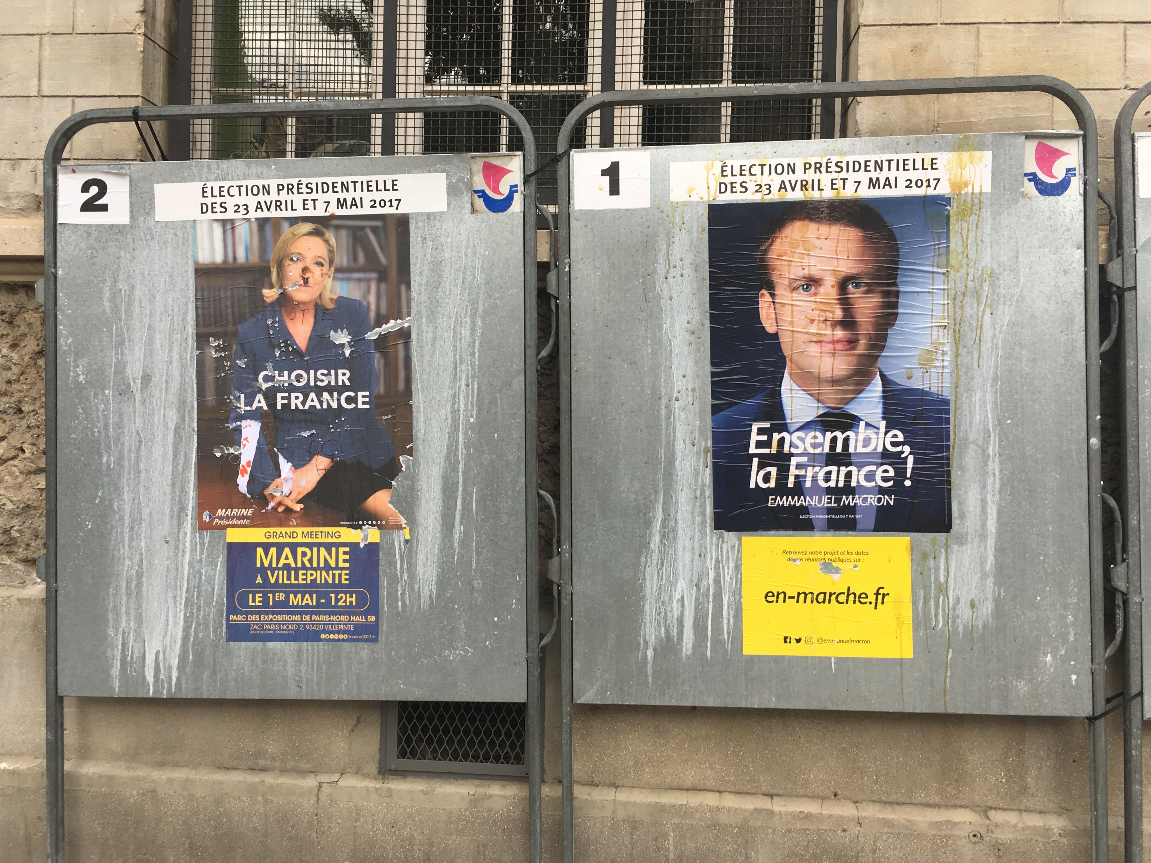 The French election campaign posters. Image by Sarah Widman. France, 2017.