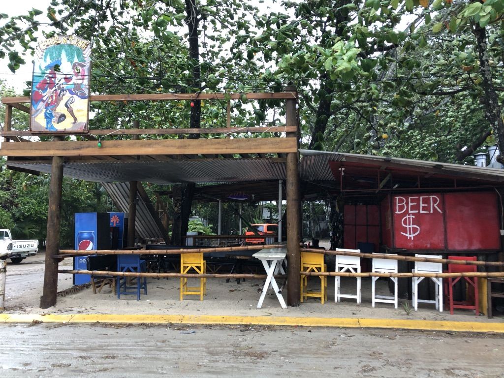 Eddy Galindo’s beachside restaurant in the community of West End. Image by Jack Shangraw. Honduras, 2019.