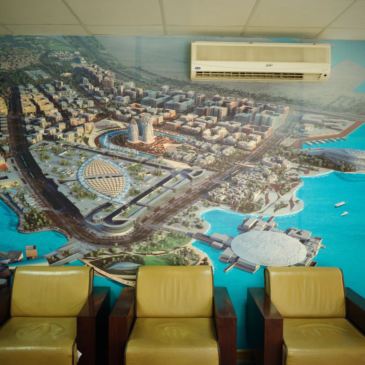 Inside the state-owned Tourism Development & Investment Company offices on Saadiyat Island. Image by Knut Egil Wang/Moment/INSTITUTE. Abu Dhabi, 2016.