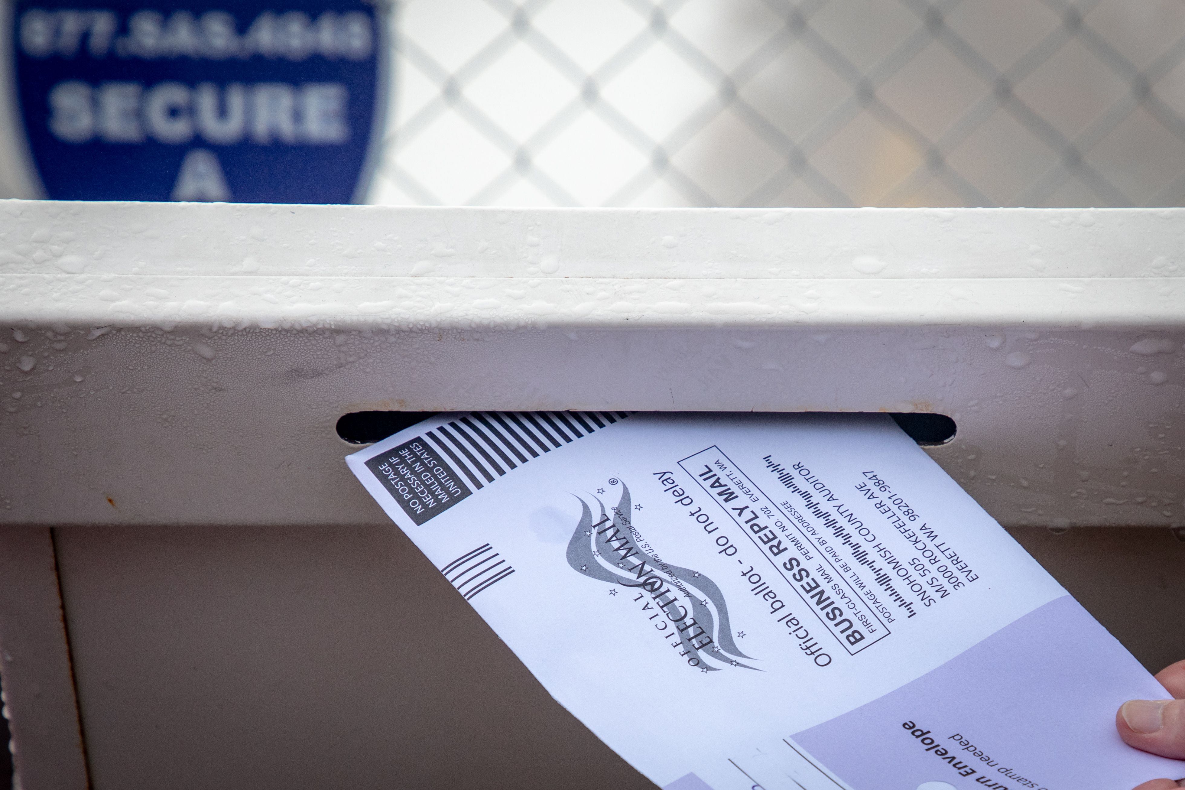 A mail-in ballot. Image by CL Shebley / Shutterstock. United States, 2018.