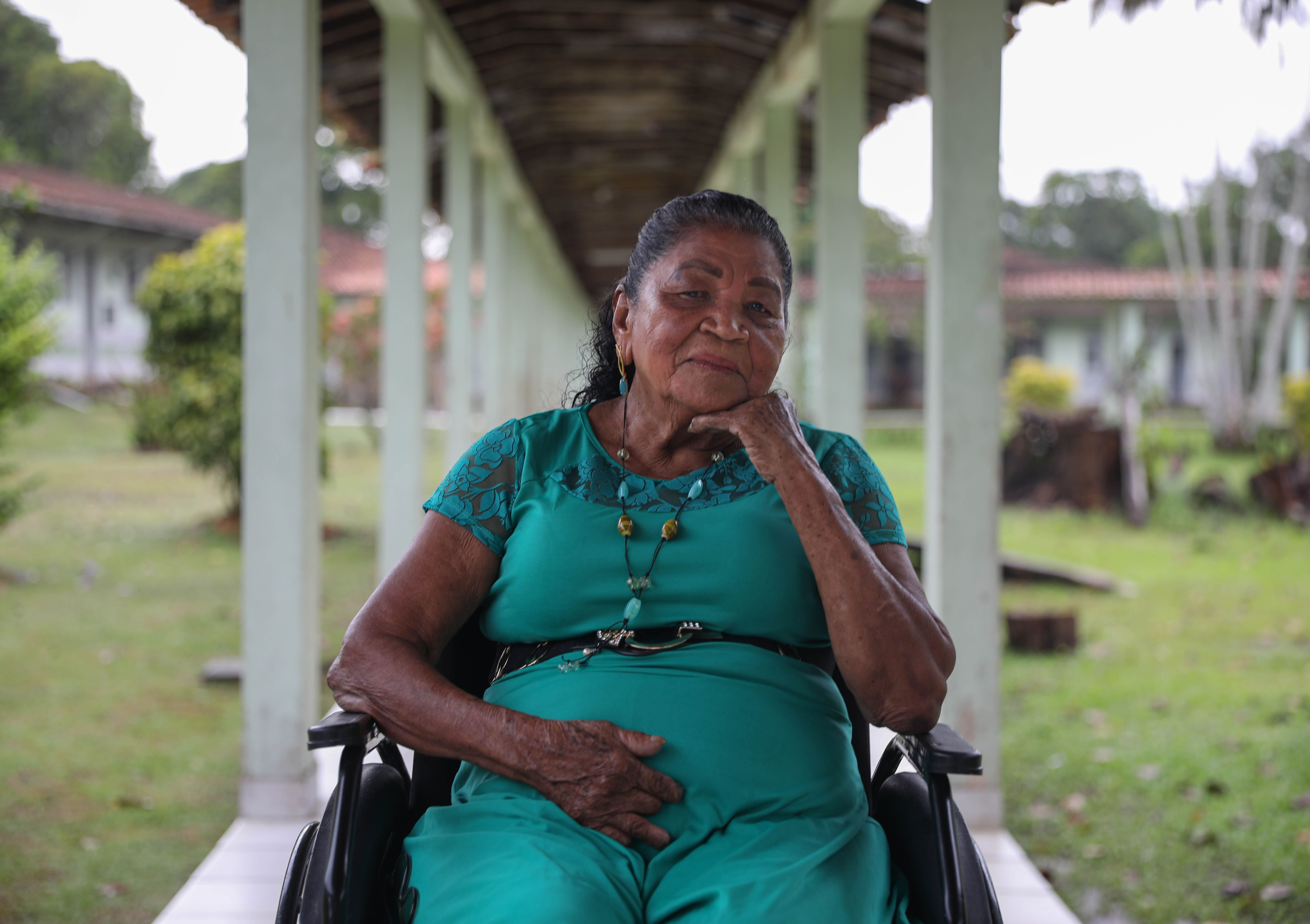 Maria da Silva Trindade is one of the most avid participants of a pilot program within the former colony that is helping residents pursue their education. Image by Anton L. Delgado. Brazil, 2020.