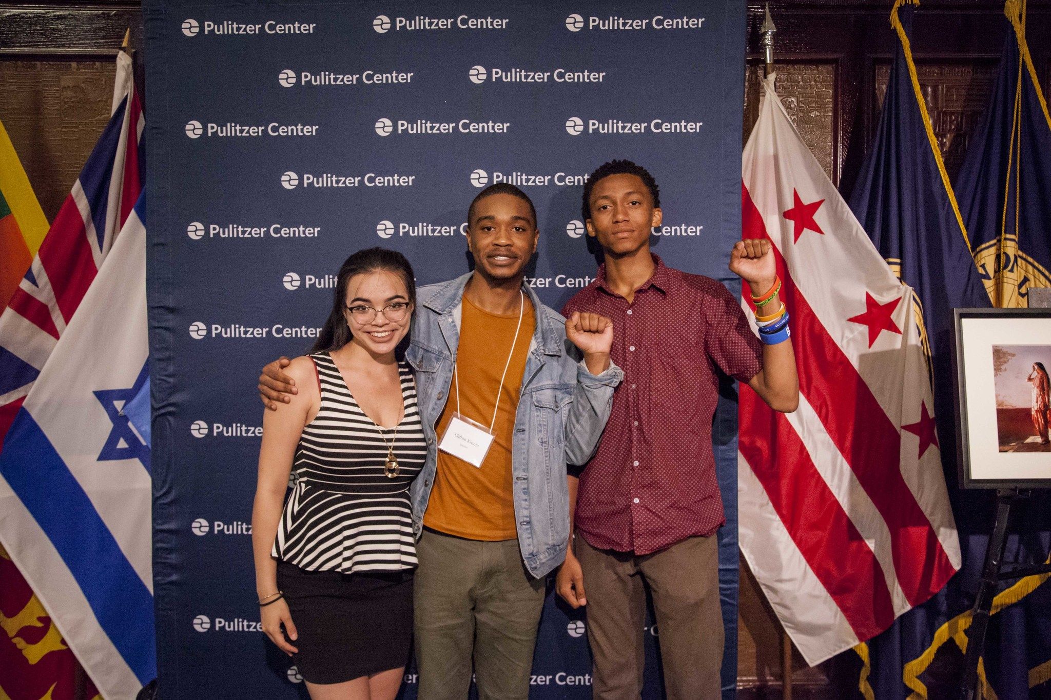 Young activists Jade Nguyen, Clifton Kinnie, and Ke'Shon Newman. Image by Jin Ding. Washington, DC, 2018.