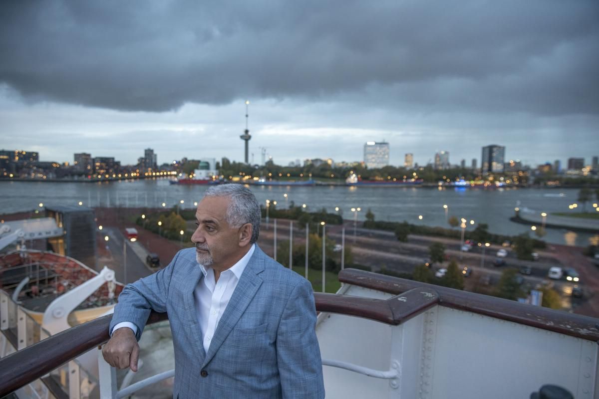 Ghassan Korban, executive director of the New Orleans Sewerage & Water Board, on a recent visit to Rotterdam, the Netherlands, to learn about Dutch strategies for water management. Image by Chris Granger. Netherlands, undated.