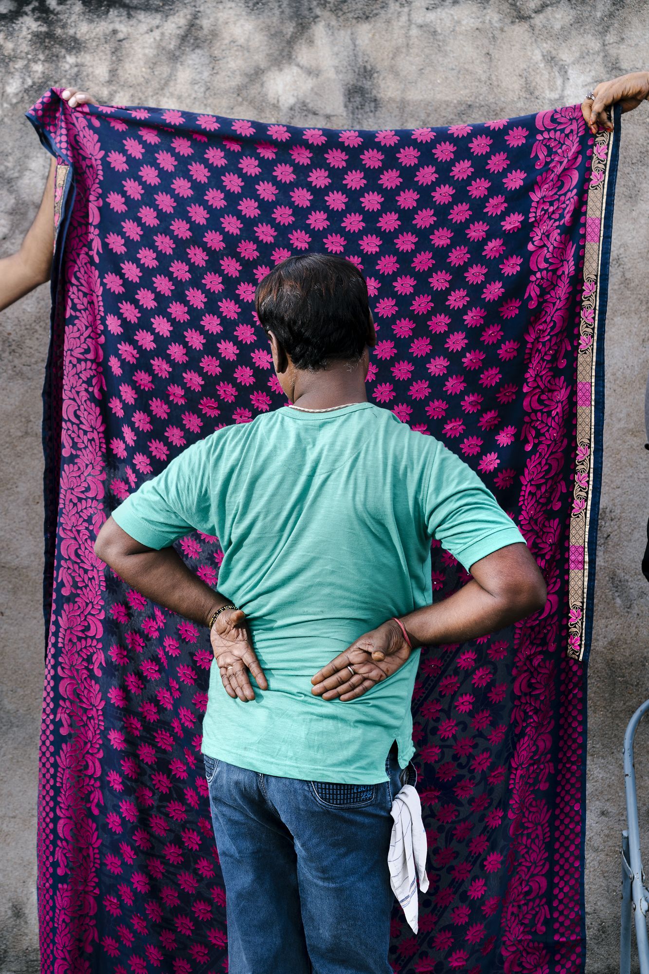 A gay man from the city of Patna poses for a portrait. He is not out, so he preferred to hide his identity. Patna is the capital city of Bihar State, considered one of the country’s most rural, and acceptance for the country’s LGBTQ community has been slow to arrive. Image by Jake Naughton and Aarti Singh. India, 2017.