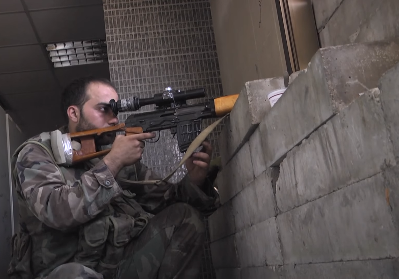 Syrian Army Sniper. 