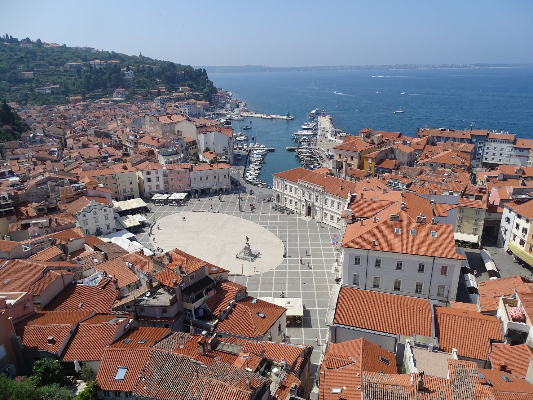 Slovenia only has 29 miles of coastline. Pictured is the coast of Piran. The official borders between Slovenia and Croatia have not yet been decided so the Slovenes are fighting for more coast. Image by Olivia Watson. Slovenia, 2018.