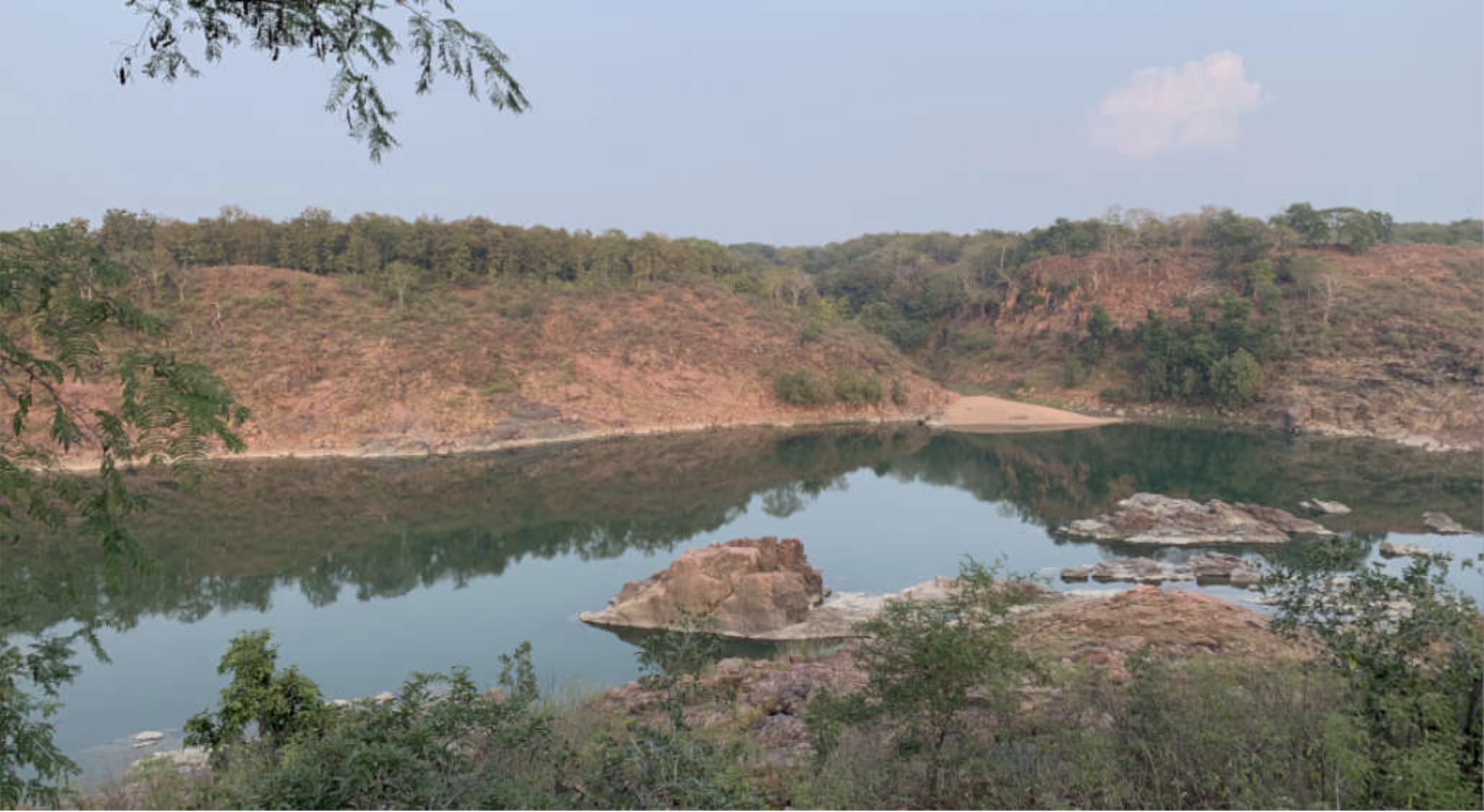 A view of the River Ken flowing through the Ken Gharial Sanctuary, one of the two Protected Areas that would be negatively impacted if the Ken-Betwa link project goes ahead. Image by Tish Sanghera. India, undated.