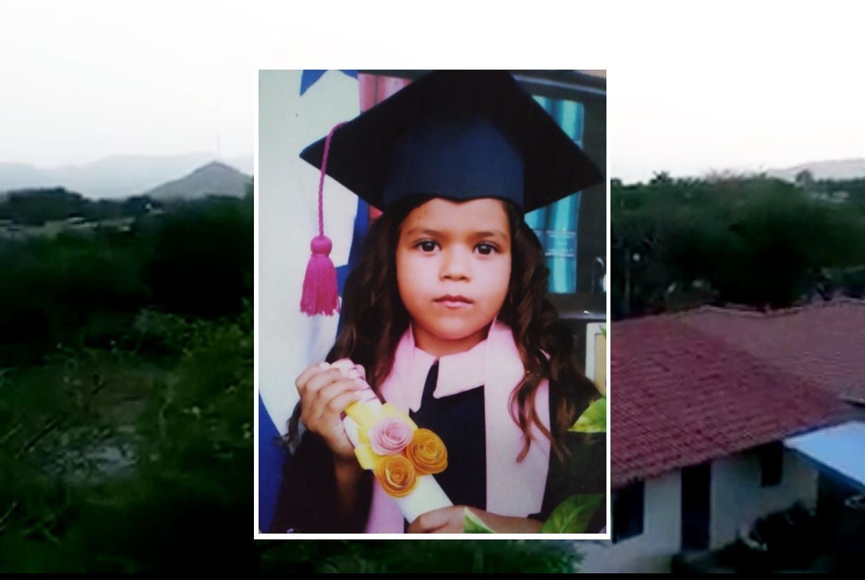 Six-year-old Heyli was separated from her father after crossing the U.S. border in late May. Her mother and aunt, who have spoken to her by phone, say she cries constantly and begs them to take her away from the Arizona facility where she is being held. "There's nothing else I can say to say to make her stop crying," Heyli's mother said. Image by Jay Root. Honduras, 2018.