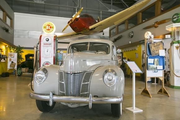 The museum's exhibits inside the Waukesha Hangar at Vintage Wheels & Wings Museum in Poplar Grove. Image by Scott P. Yates/Rockford Register Star. United States, 2020.