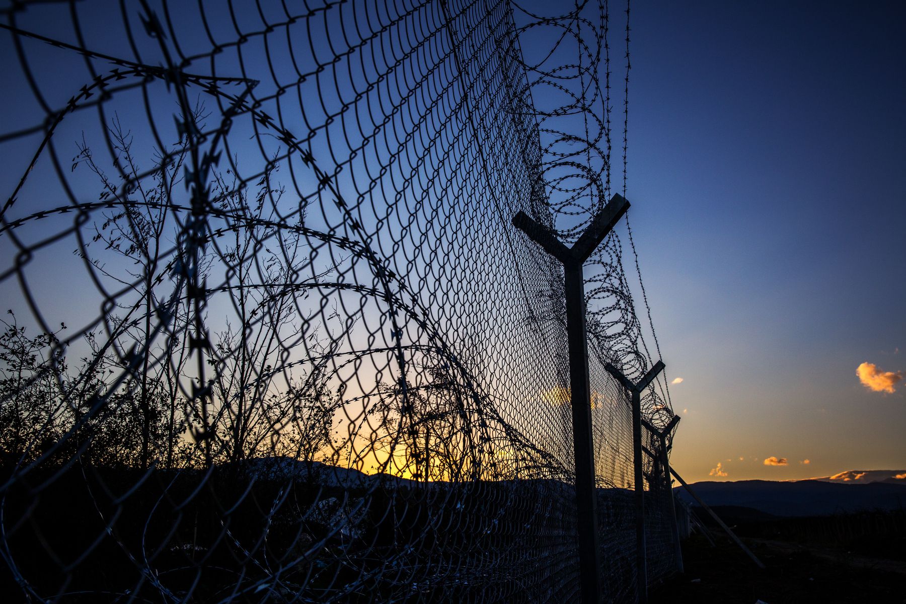 Border Fence Macedonia Greek border