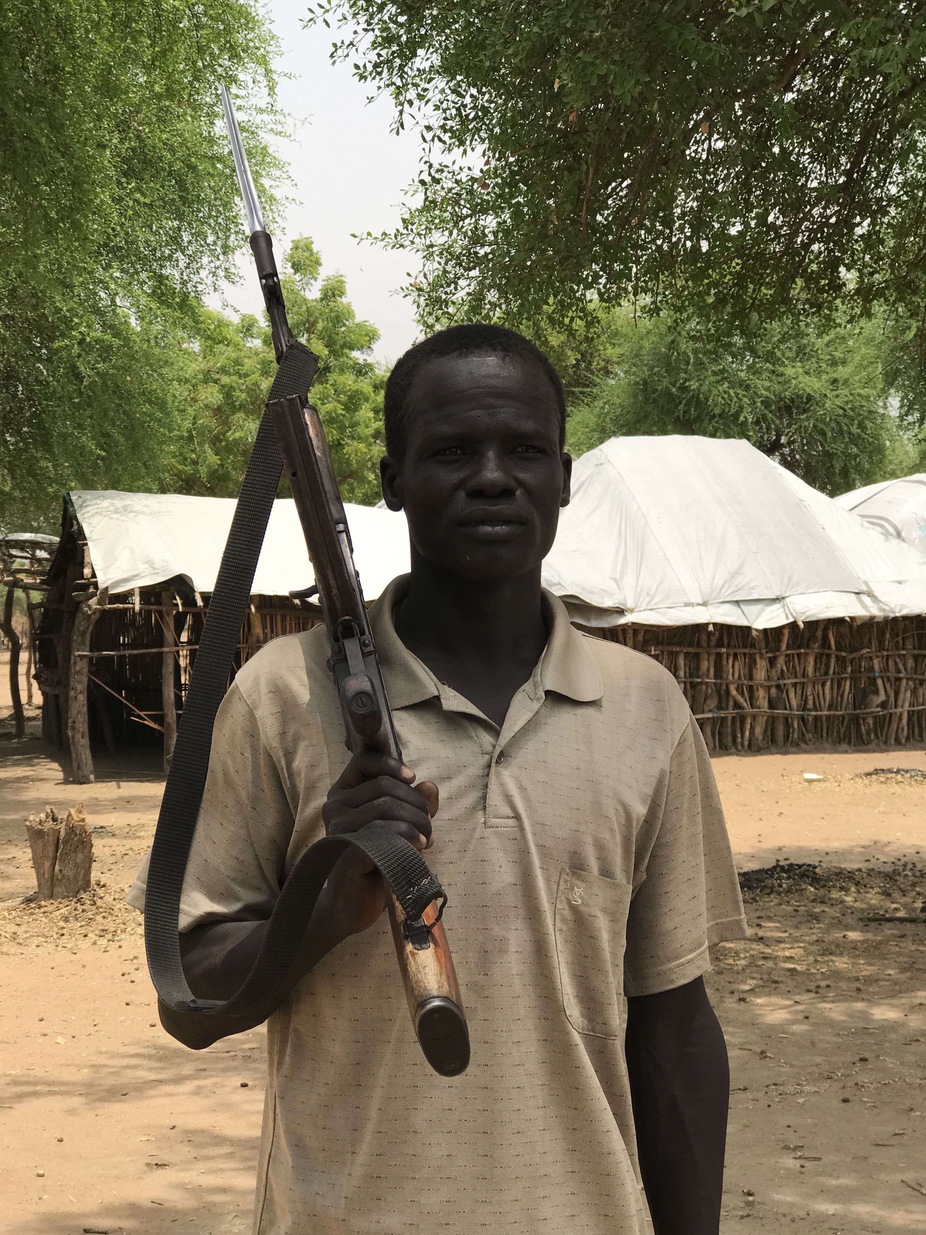 A rebel soldier in Thoahnam village south of Unity State. Image by Jane Ferguson. South Sudan, 2017. 
