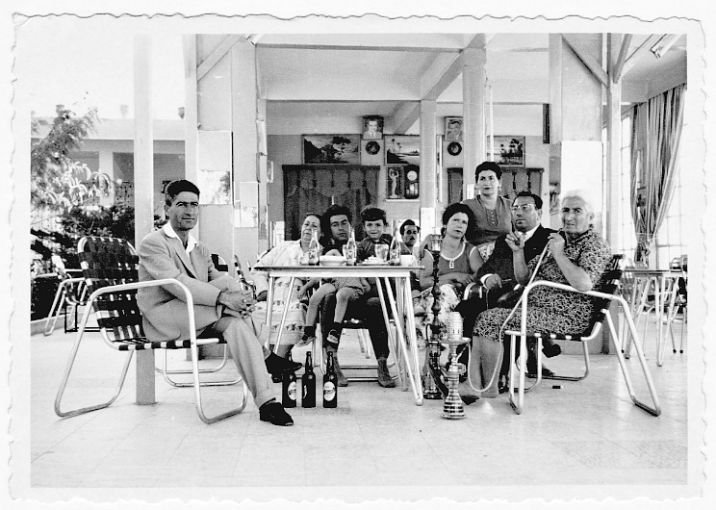 Members of the Knadjian family at the Abu Artin restaurant and inn, 1959. Image courtesy of the Knadjian family.