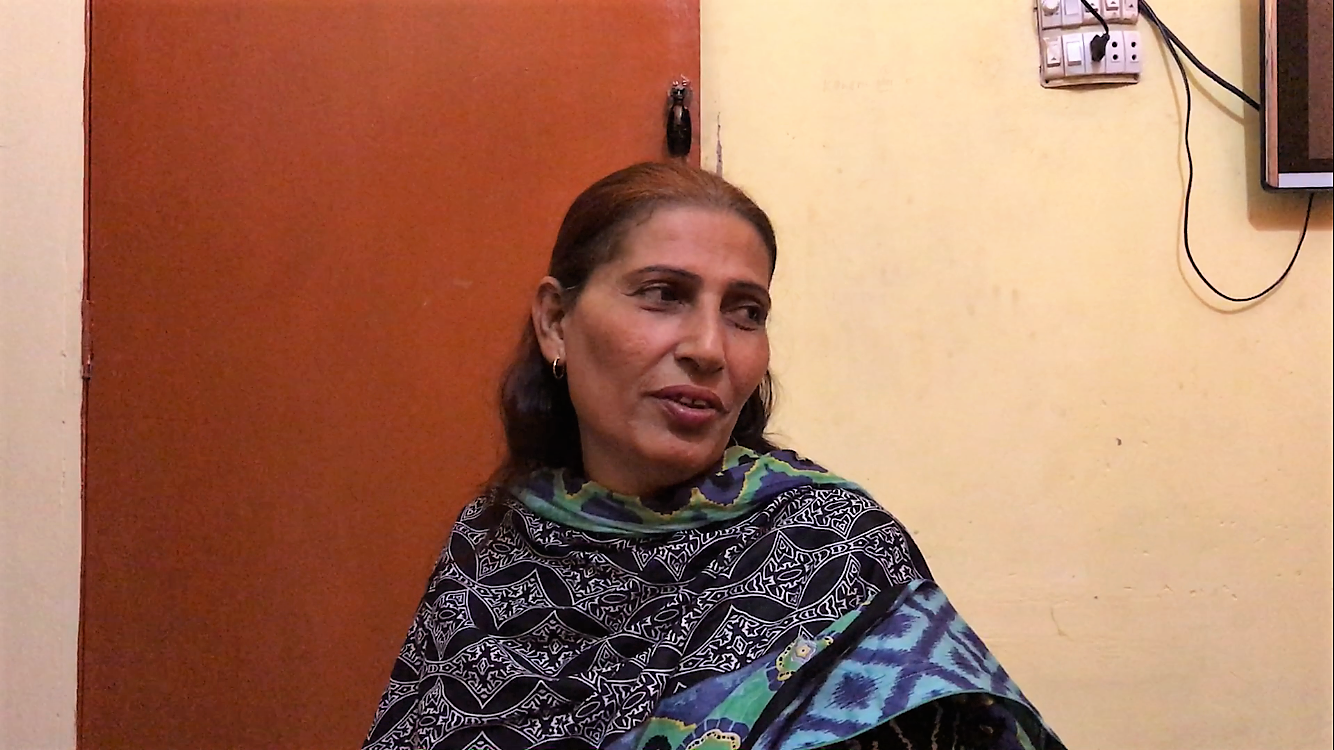 Bindiya Rana, founder of Gender Interactive Alliance, explains the source of her inspiration in running an organization for the transgender community in Karachi. Image by Rubab Anwar. Pakistan, 2017.