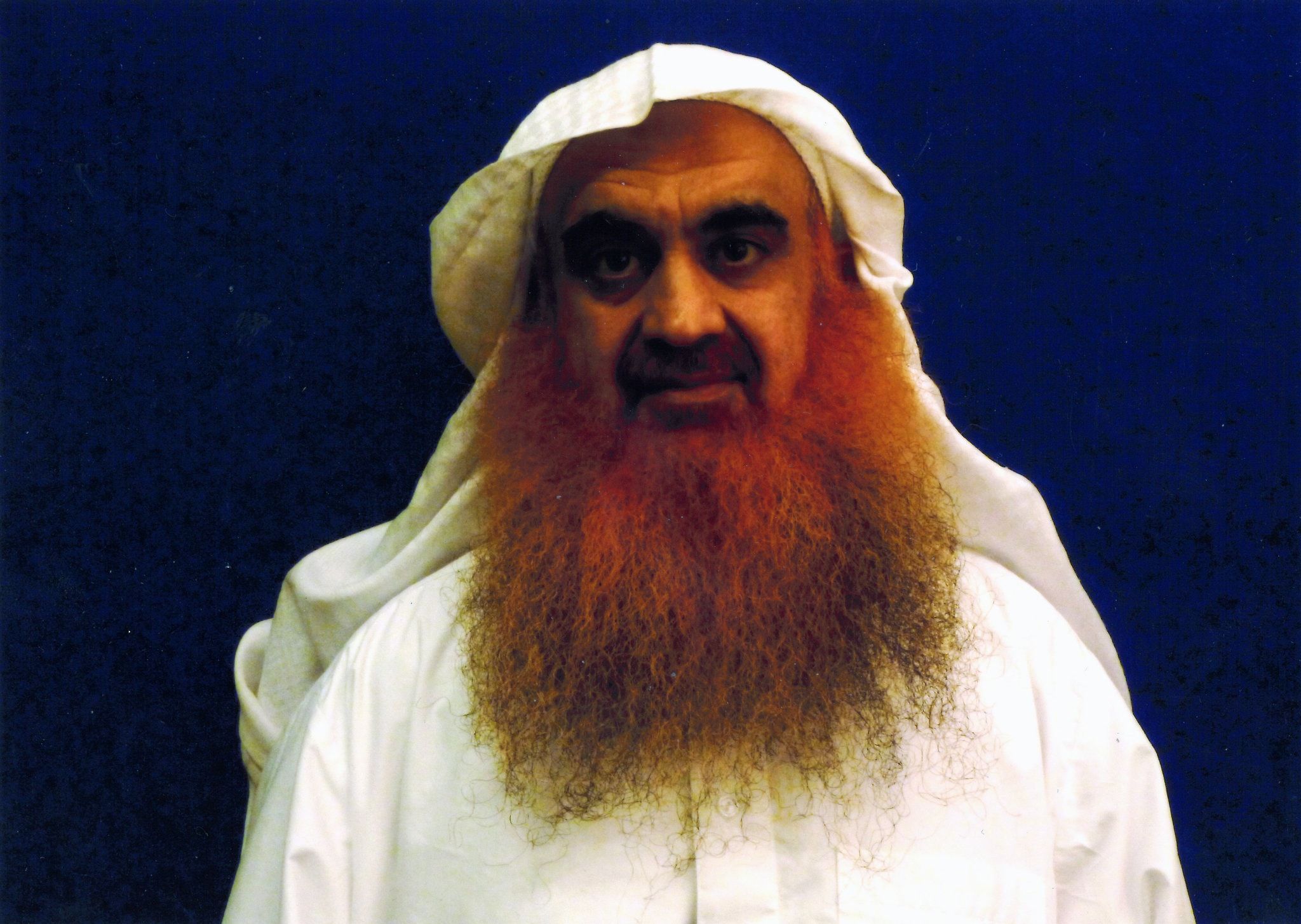 Khalid Shaikh Mohammed, who is accused of being the mastermind of the Sept. 11 attacks, in an image provided by his defense lawyers. United States, 2019.