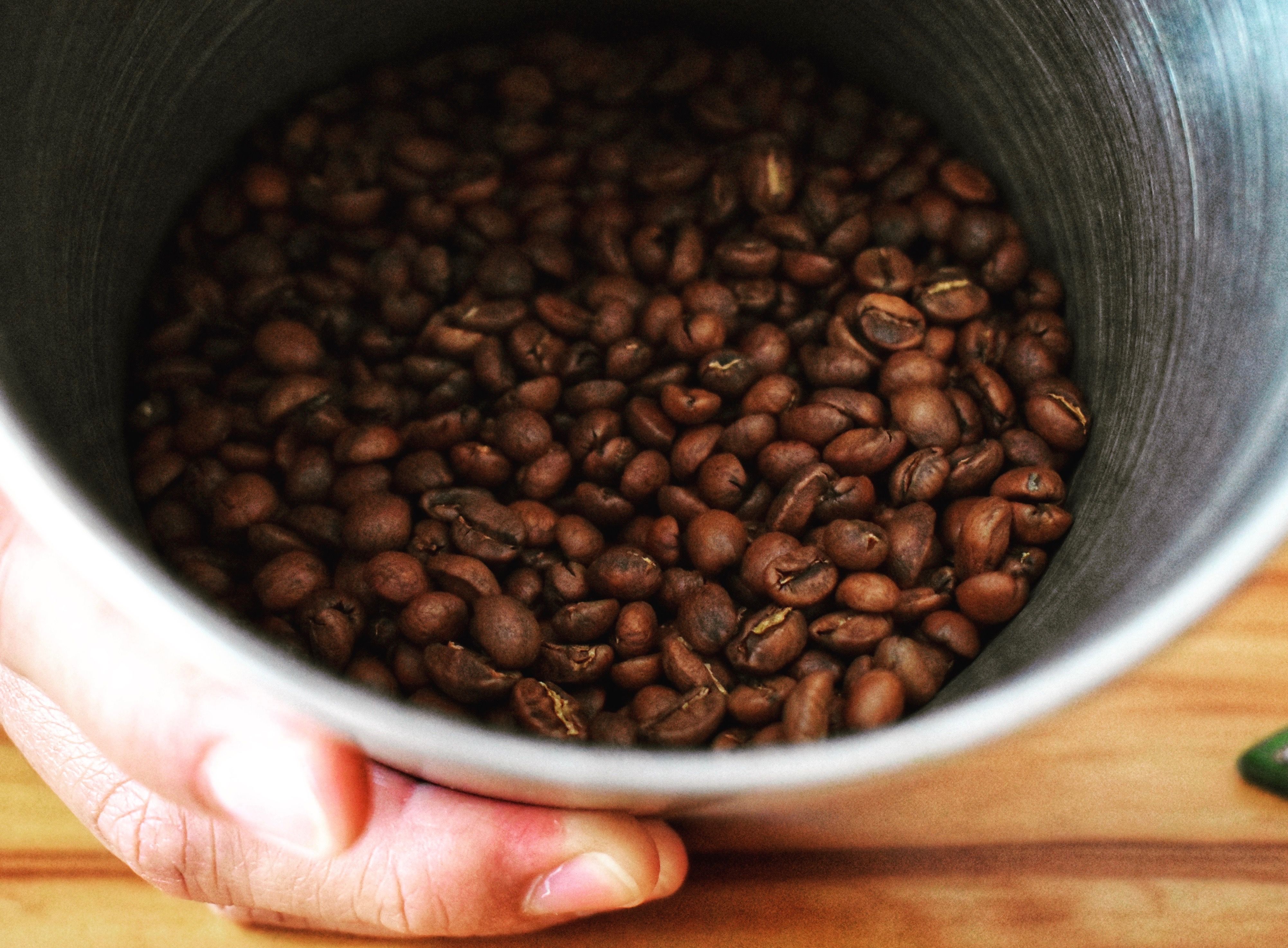 Roasted beans give off a unique aroma. Image by Samira Tella. Costa Rica, 2018.