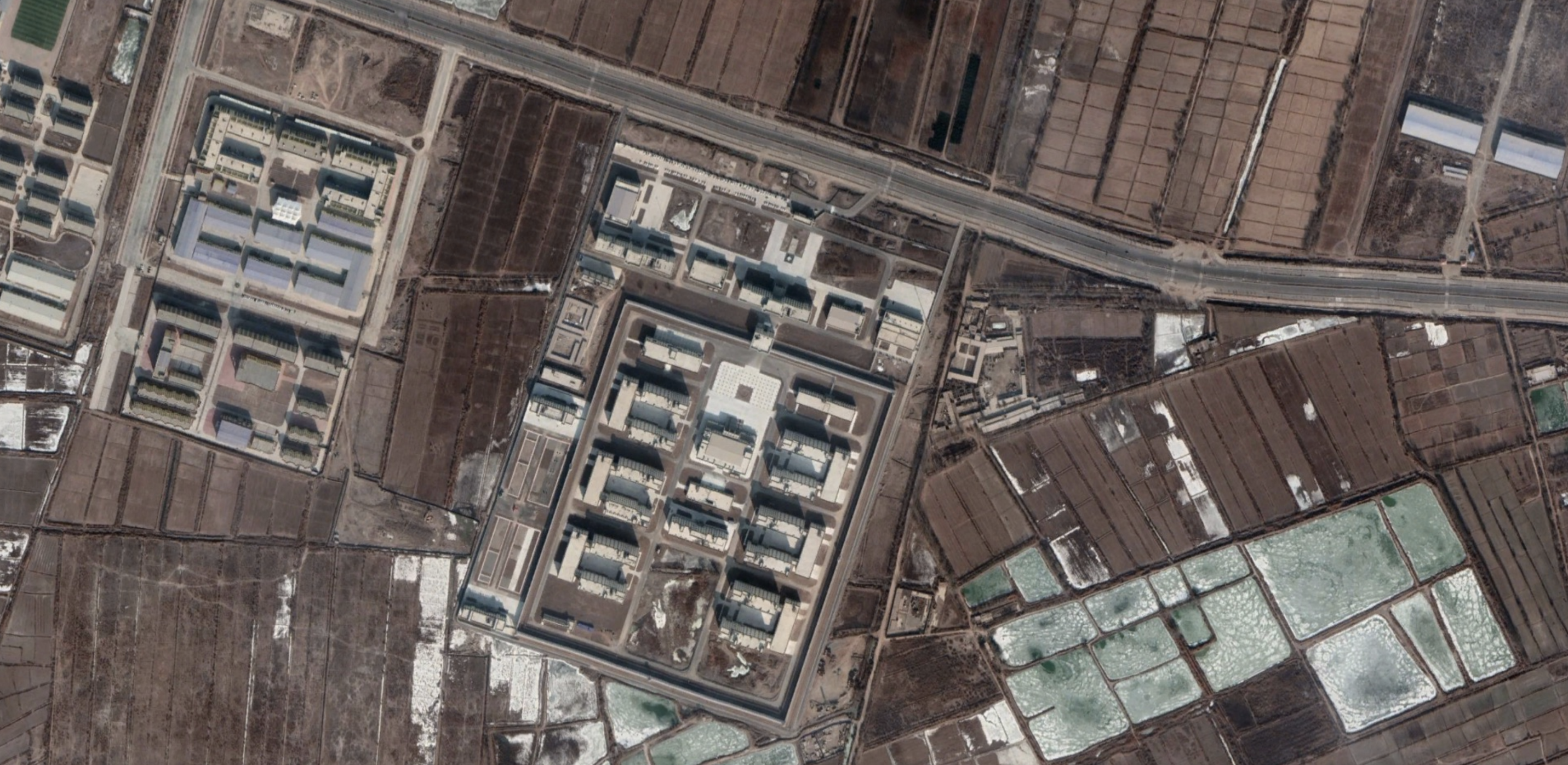 This massive new compound in the county of Shufu is capable of housing 10,000 people. There are many others. January 29, 2020. Image courtesy of BuzzFeed News. China, 2020.