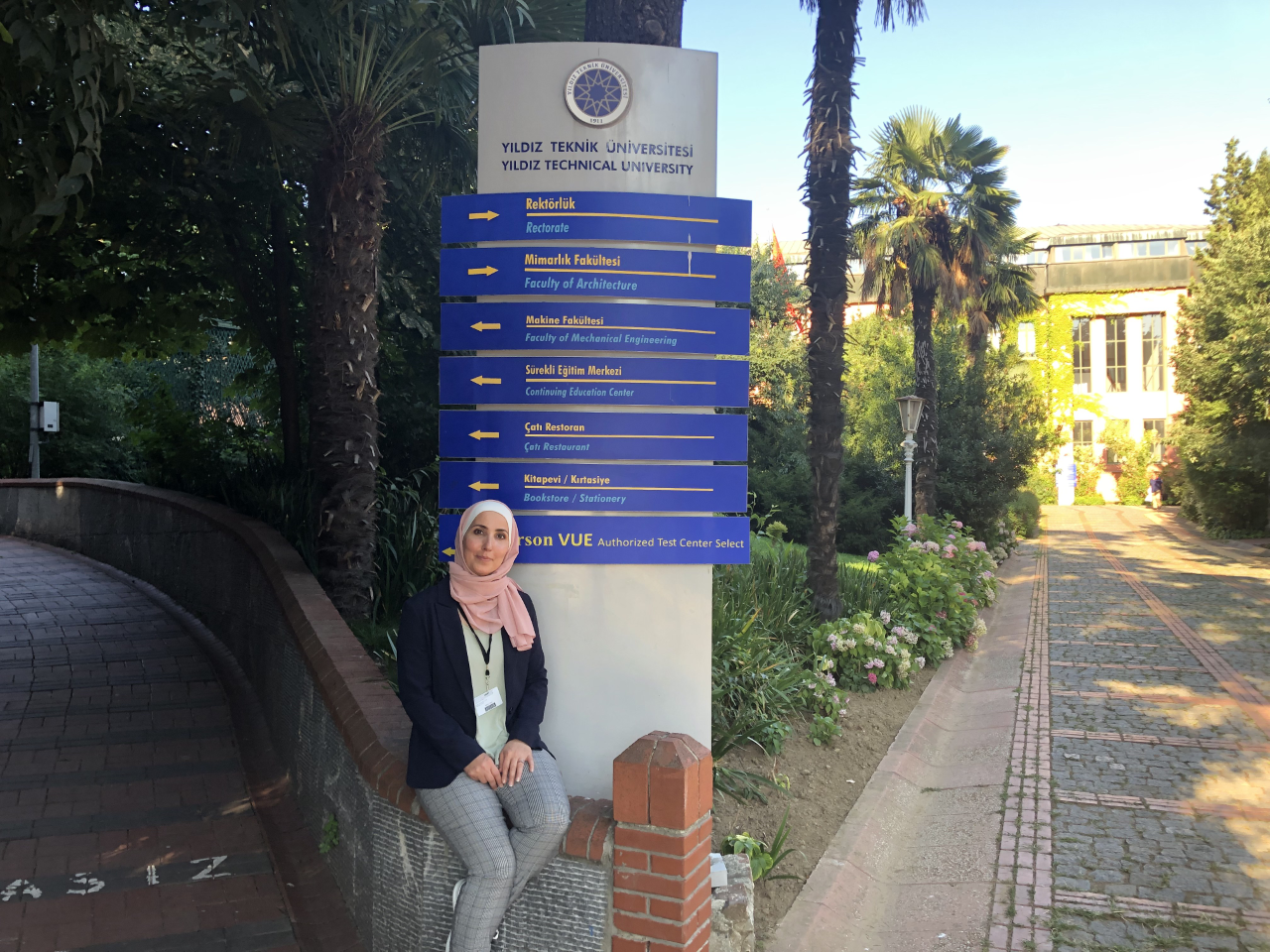 Shirin Alhroob at Yildiz Technical University. Image by Nageen Asif. Turkey, 2019.