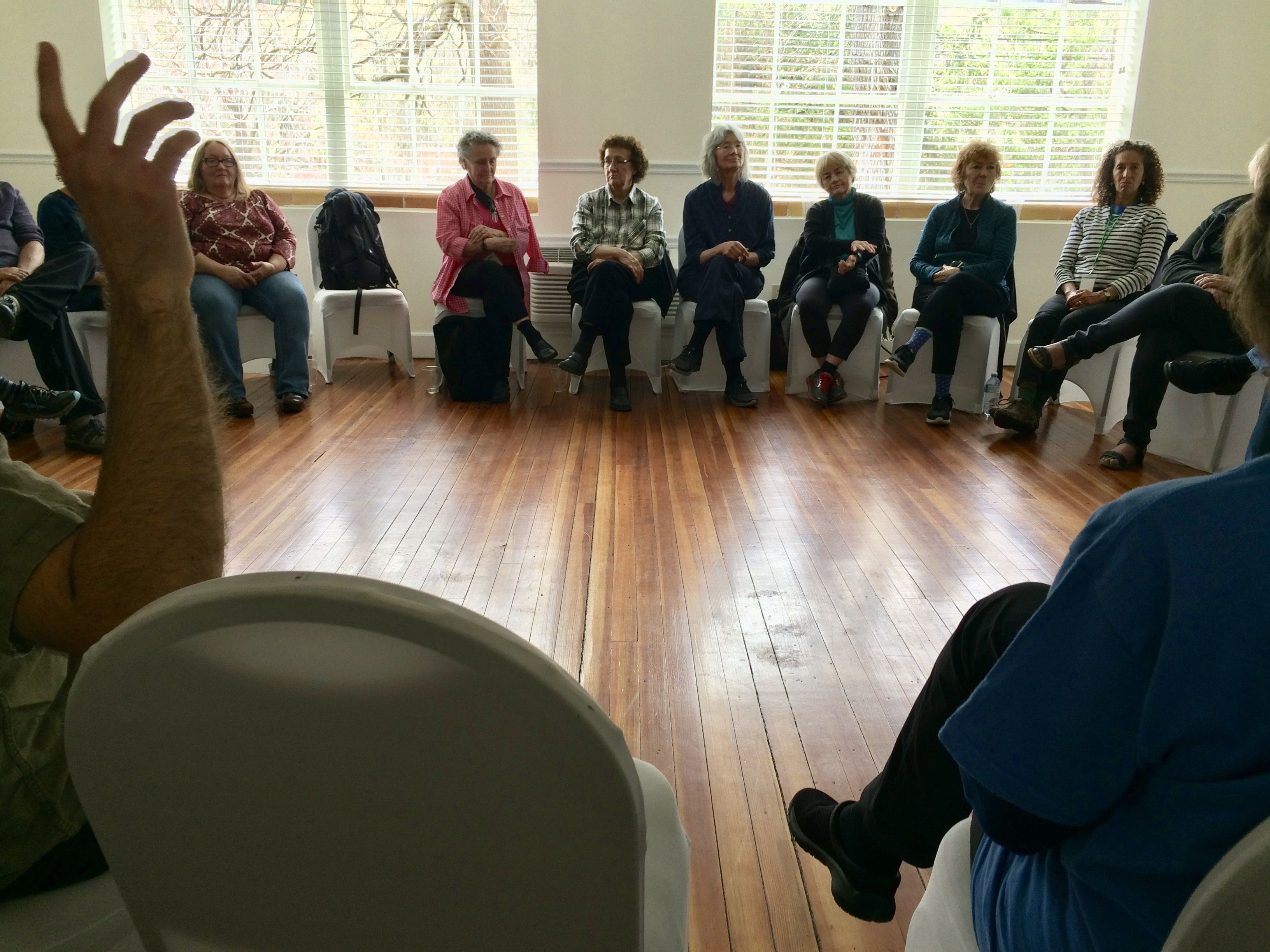 Cross cultural conversations, like this one that Leverett residents held with a group in Kentucky, may be on the agenda closer to home with help of a Community Conversations - Franklin County group. Image by Richie Davis. Kentucky, 2018.