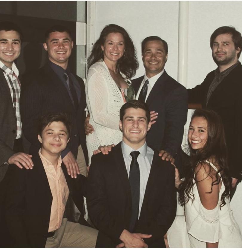 Anthony D'Angelo (center) and his family. Image courtesy of Anthony D'Angelo.