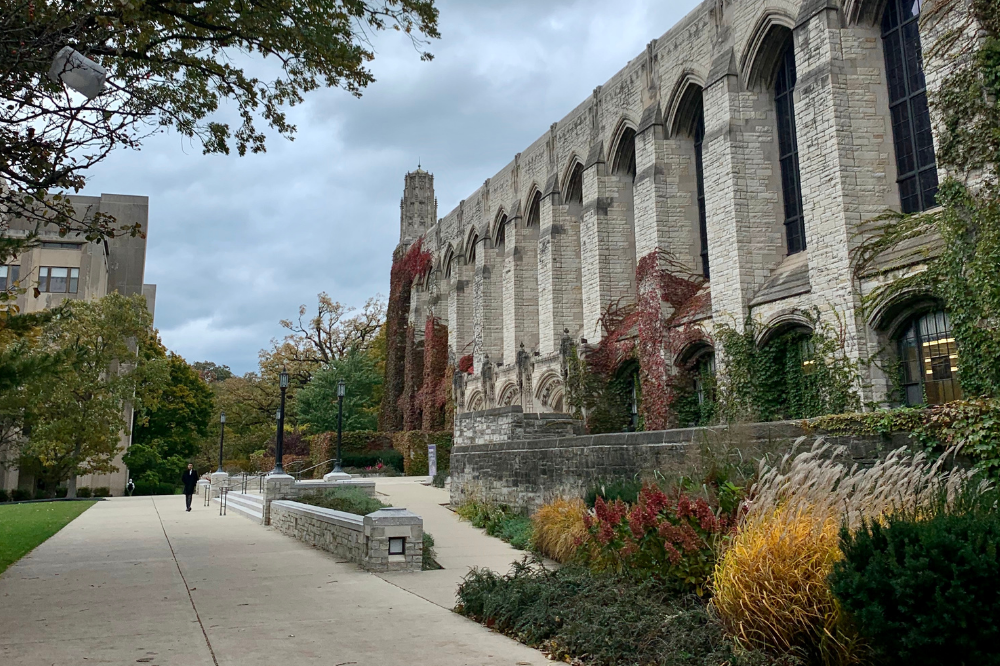 Northwestern University’s Deering Library in early autumn. Image by Amy Coval. United States, 2019.