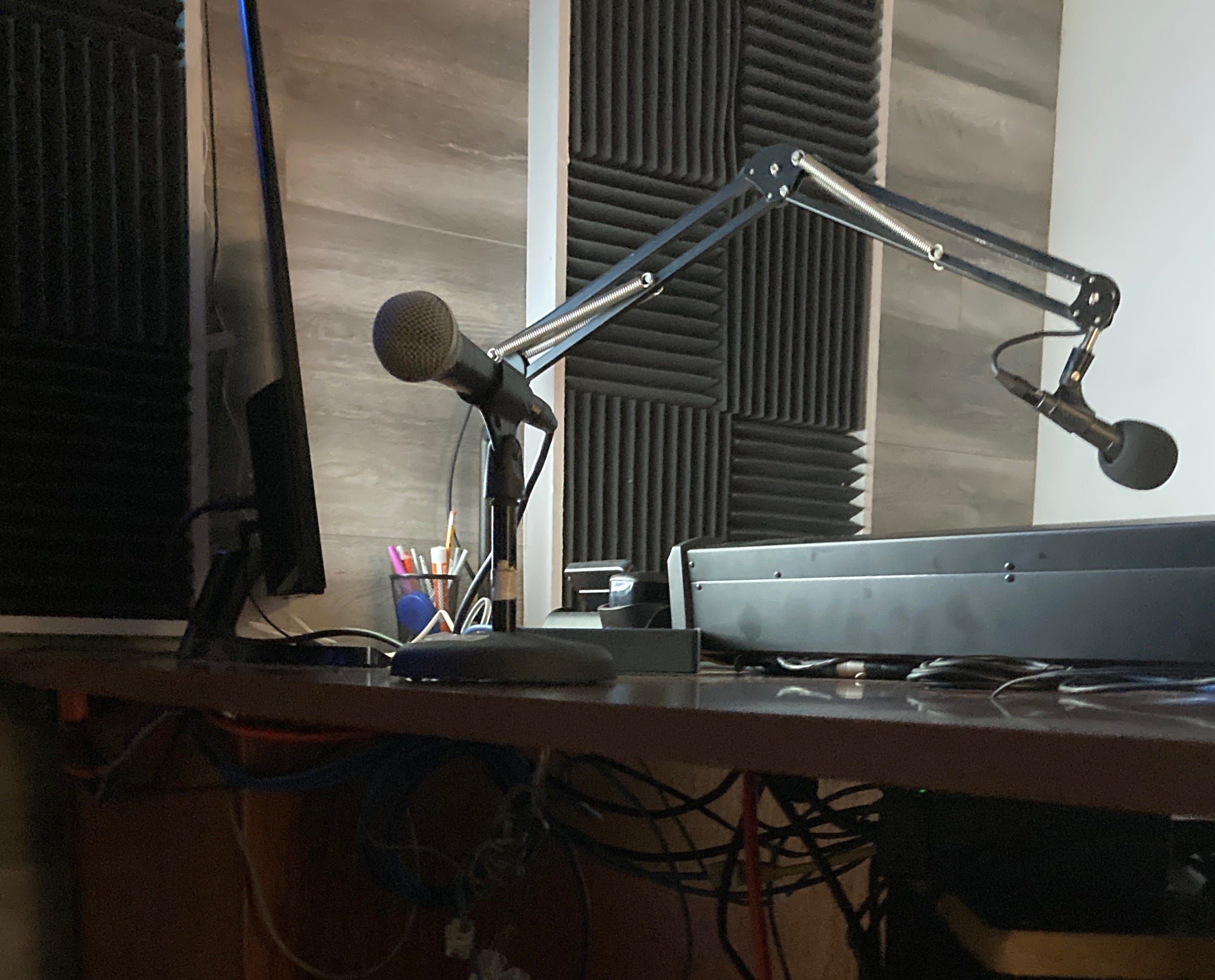 Radio Indígena's programming booth in Oxnard enables radio communicators to transmit 21 programs each week. Image by Julia Knoerr. United States, 2020.