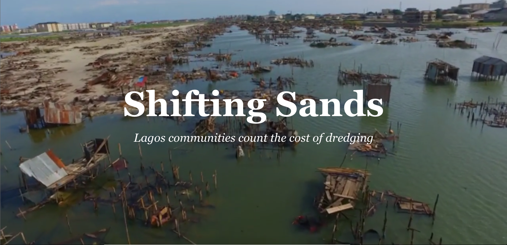 Still image from "Shifting Sands." Drone footage by Editi Effiong. Nigeria, 2017.