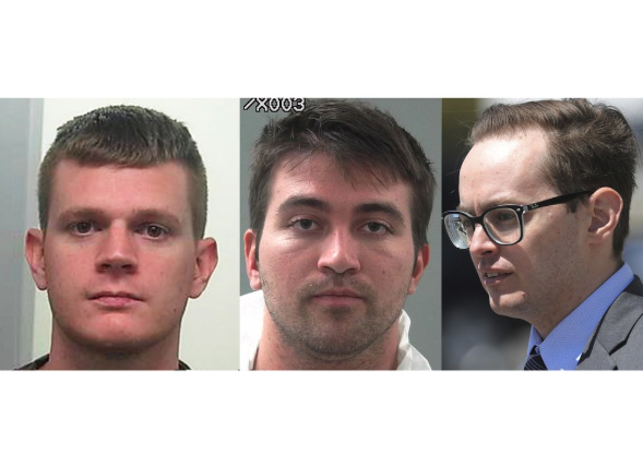 This photo combination shows from left, Aaron Shamo, Drew Crandall, and Sean Gygi. Shamo built a multimillion-dollar fentanyl trafficking empire from his computer with help from Crandall and Gygi. The case prosecutors brought against him reveals the ease with which the powerful opioid drug that has killed tens of thousands of people now moves around the world. Image courtesy of AP. United States, 2019.