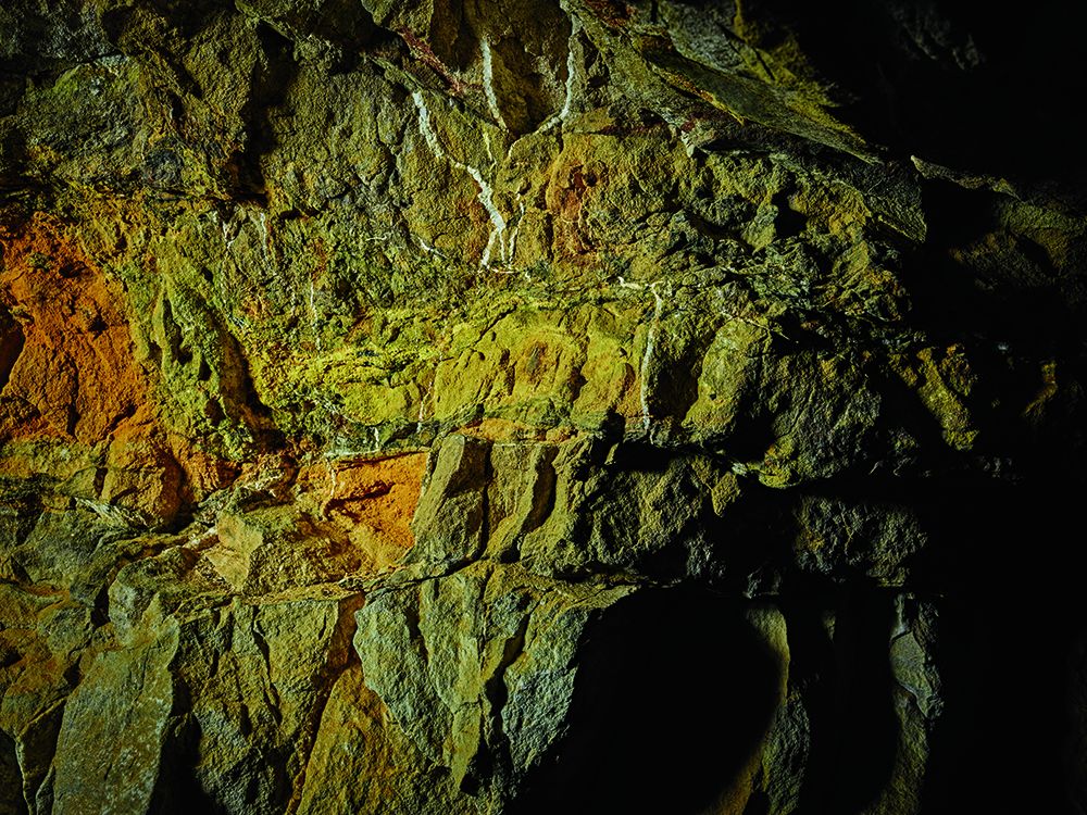 Uranium ore in the abandoned Hummer Mine, Paradox Valley, Colorado (detail). Image by Balazs Gardi. United States, 2017.