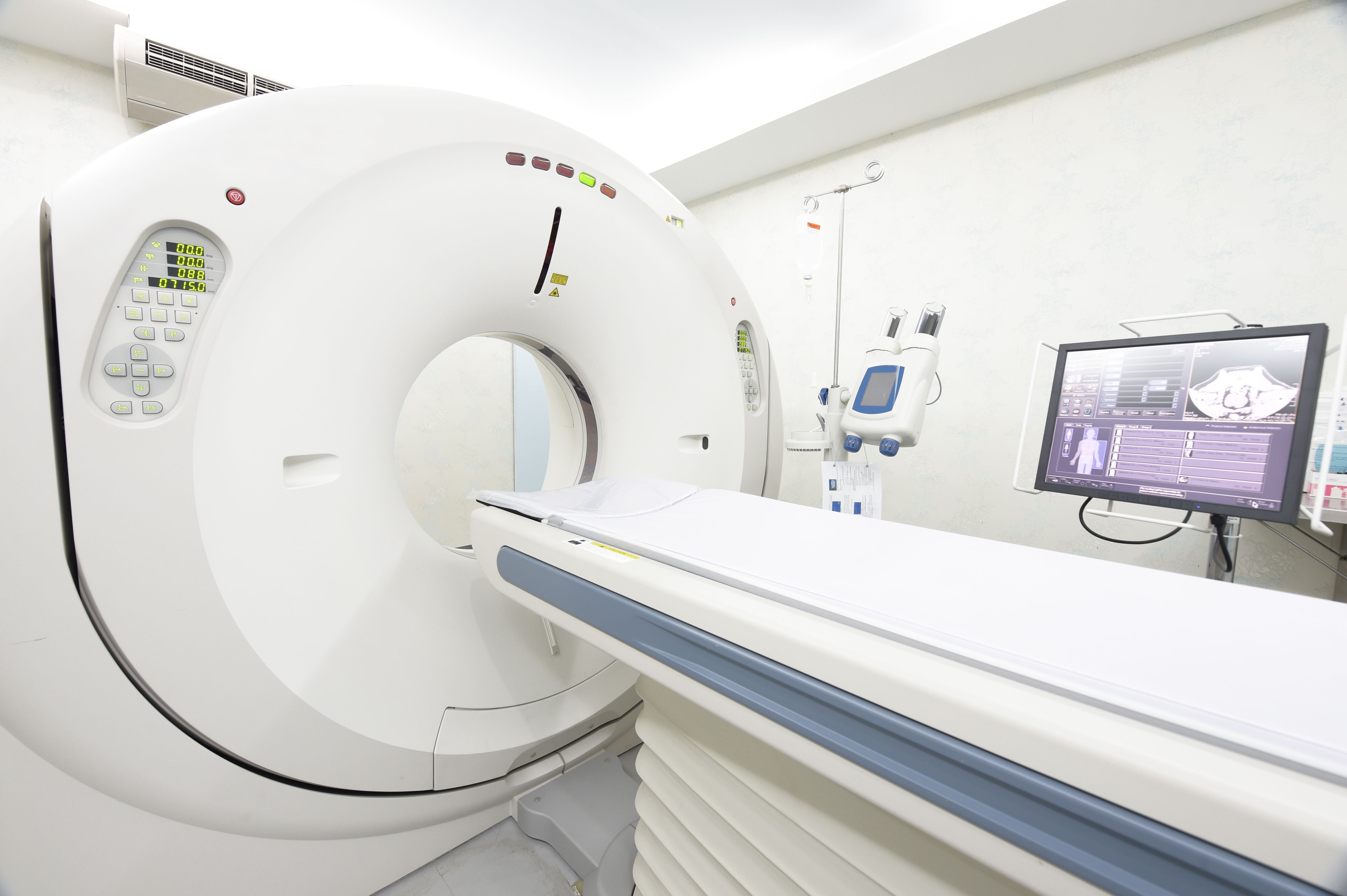 MRI scanner room. Image by nimon / Shutterstock. Undated.