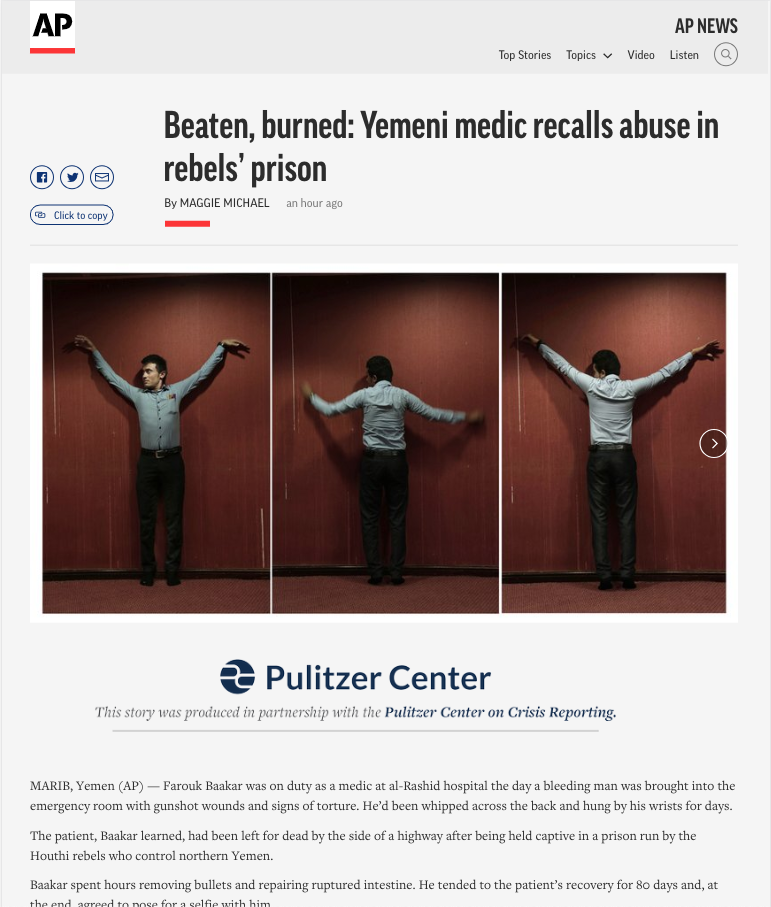 Associated Press credit for Pulitzer Center support.