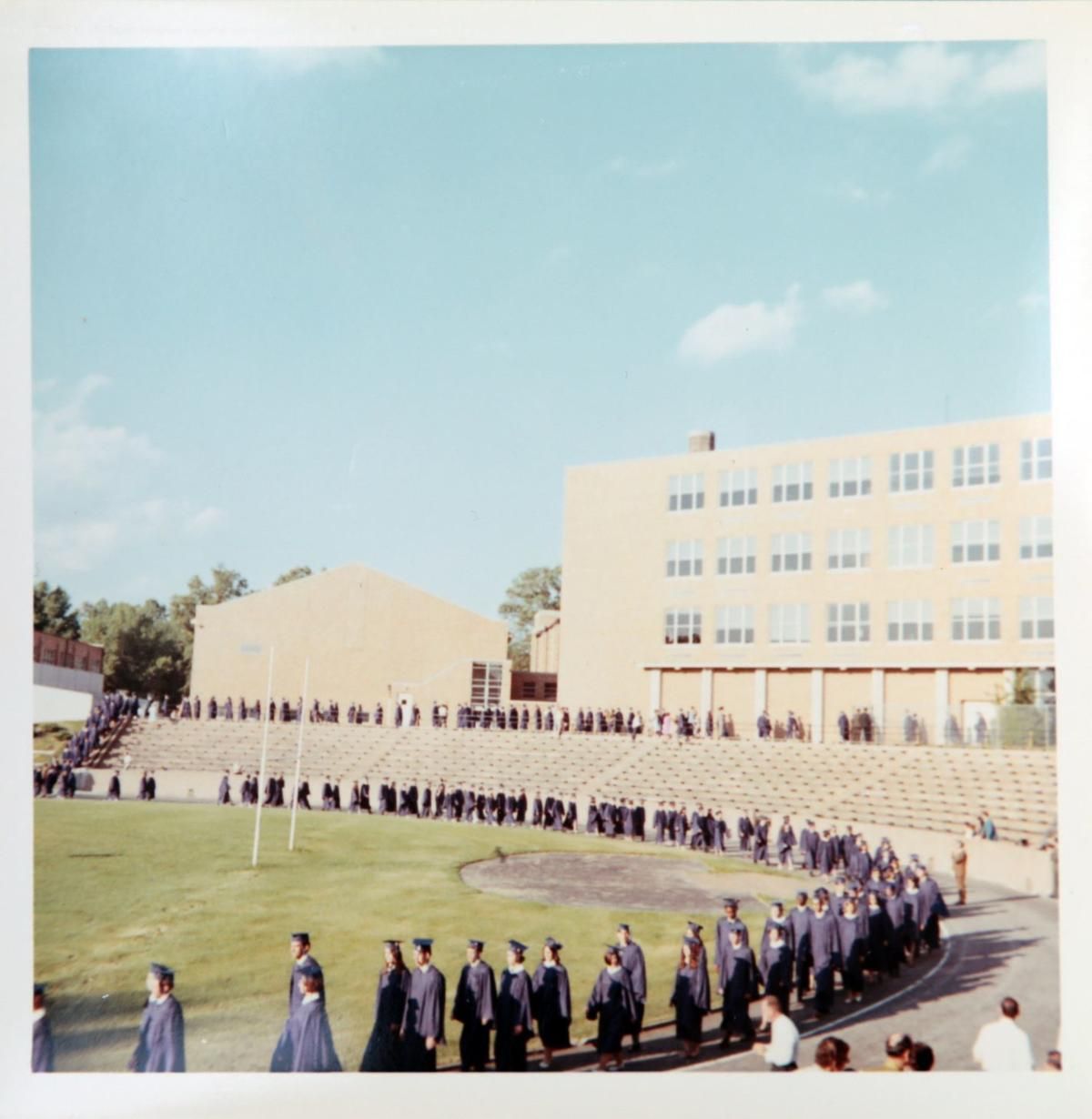 A photo from Judy Gladney's University City High School graduation ceremony in 1969. Image courtesy of Judy Gladney. United States, 1969.
