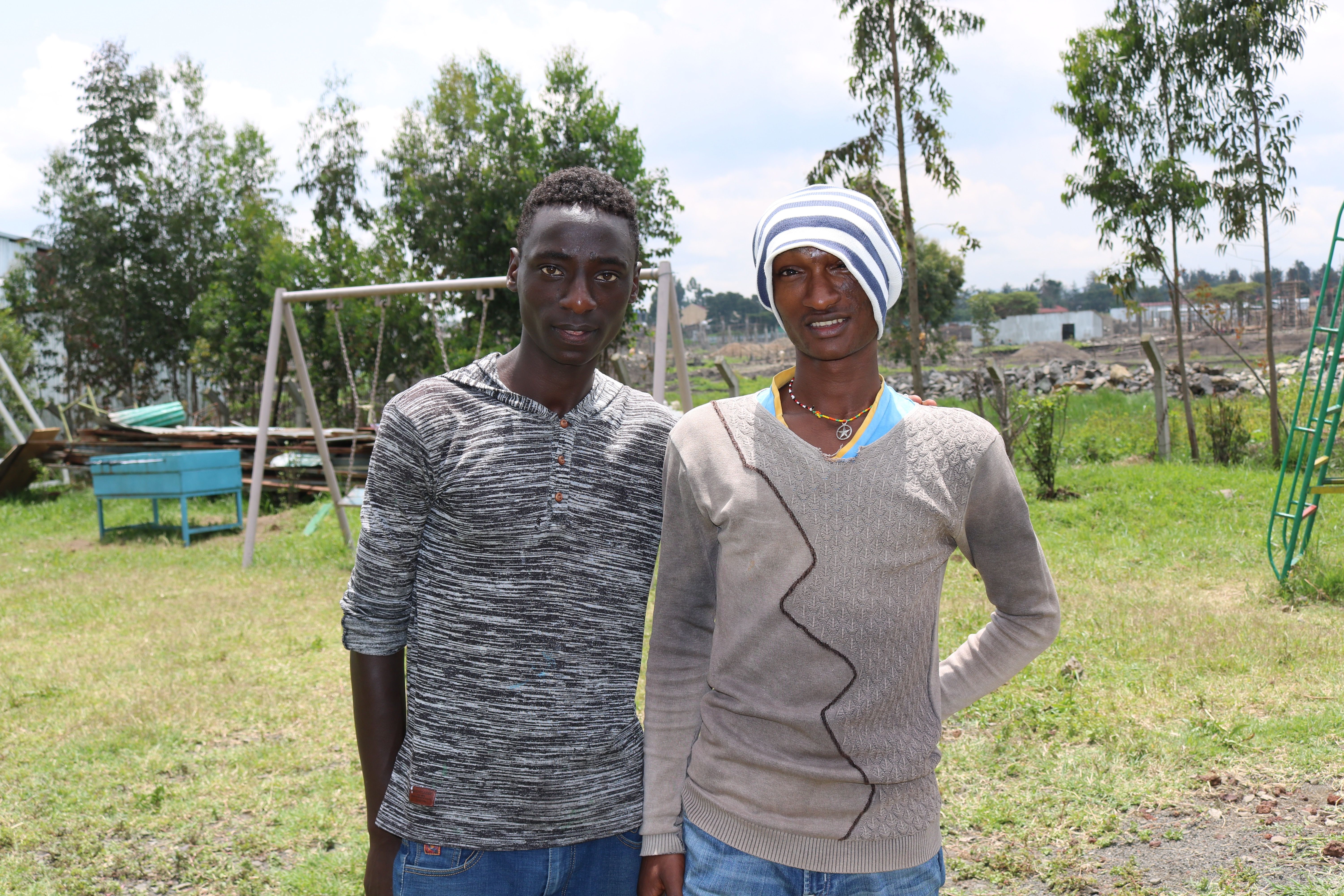 Amanuel Nasir and Haron Nasir are two brothers at the children's home. They are currently in 10th grade at school and both want to go to college. Amanuel wants to be a biochemical engineer and Haron wants to be a surgeon. Image by Abigail Bekele. Ethiopia, 2018.
