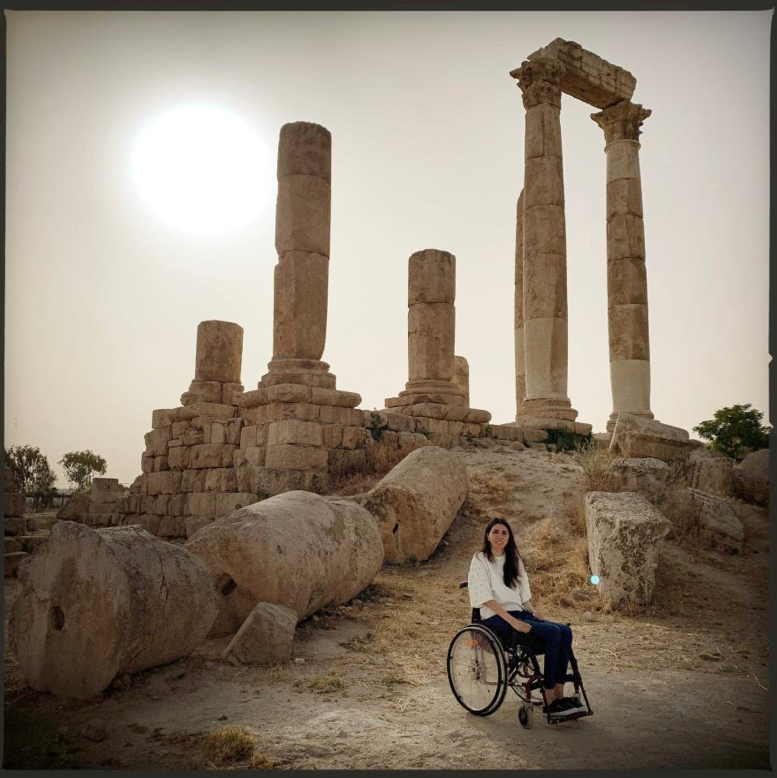 Accessibility Champion, Jordan: At 28, after a decade as Jordan’s biggest voice in accessibility, Aya Aghabi passed away in August 2019. Reliant on a wheelchair after a car accident left her with a spinal cord injury, Aghabi did graduate work in Berkeley, California, an early disability rights hub—and discovered the independence possible for people in wheelchairs. In a land where so much is difficult to navigate for the disabled—such as Amman’s Temple of Hercules, shown here in May—she became a full-time mobility consultant and launched the website Accessible Jordan. Her work continues to provide online guides for disabled Jordanians and tourists to explore the nation’s streets and prized cultural destinations. Image by Lynn Johnson. Jordan, 2019.