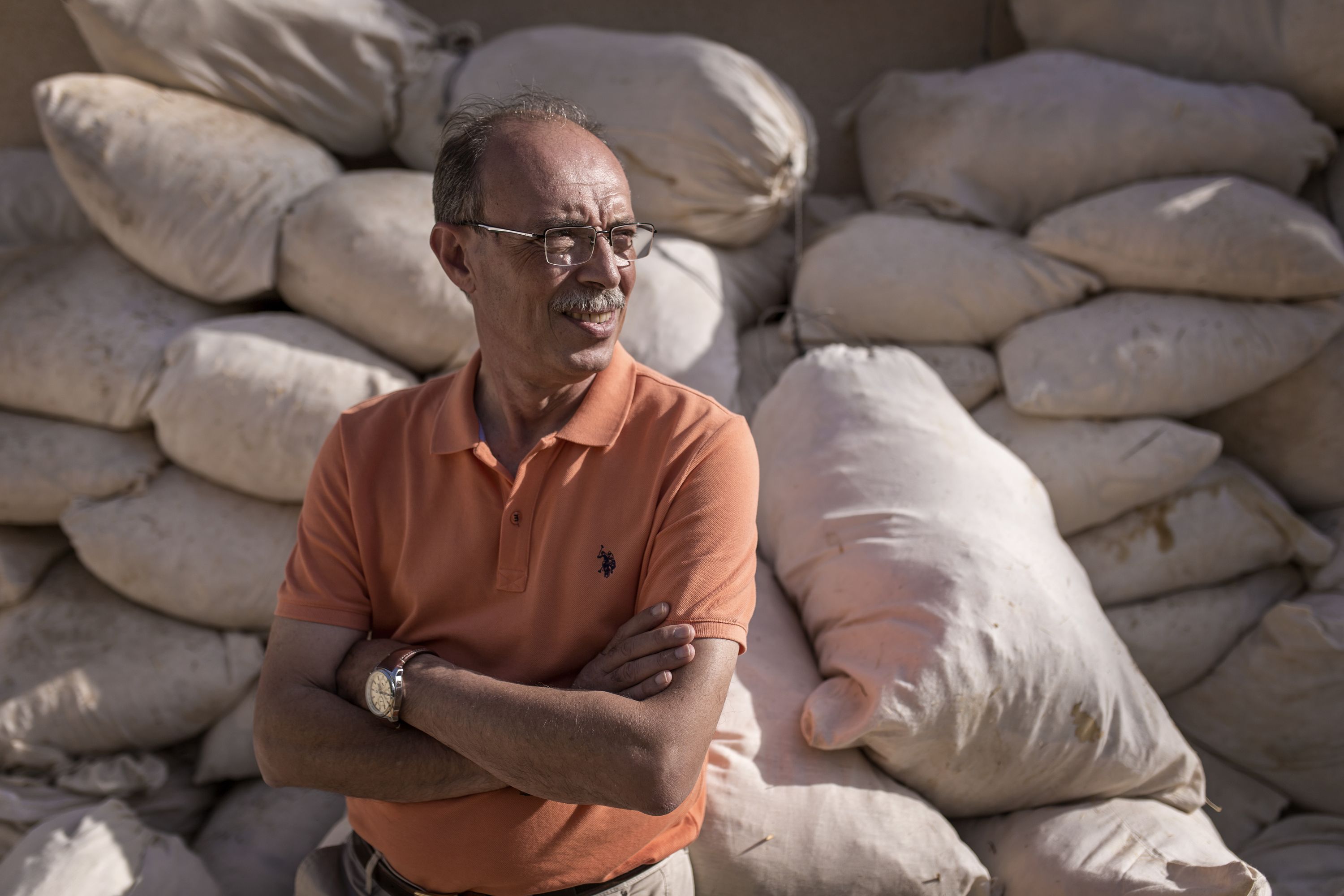 ICARDA associate scientist Ali Shehadeh tried to negotiate with rebel groups to maintain ICARDA's seed collection in Syria after the war broke out. Image by Jacob Russell. Lebanon, 2016. 