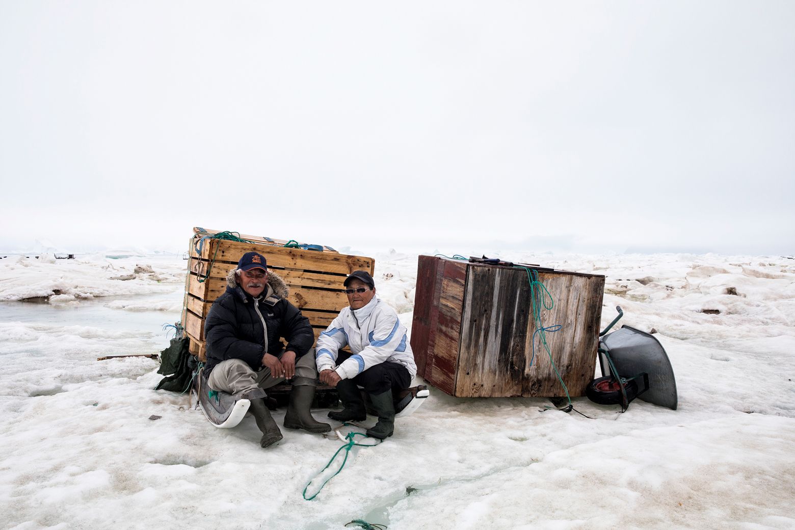 “The situation here isn’t new and surely can’t get any worse,” say Inukitsorsuaq and Genovira Sadorana, a local couple who rely on hunting for their livelihoods.

But the science shows that, unfortunately, this may be optimistic. And as the climate changes, it isn’t just their homes and landscape that are at risk – it is their customs, cultural identity and very survival. Image by Anna Filipova. Greenland, 2018.