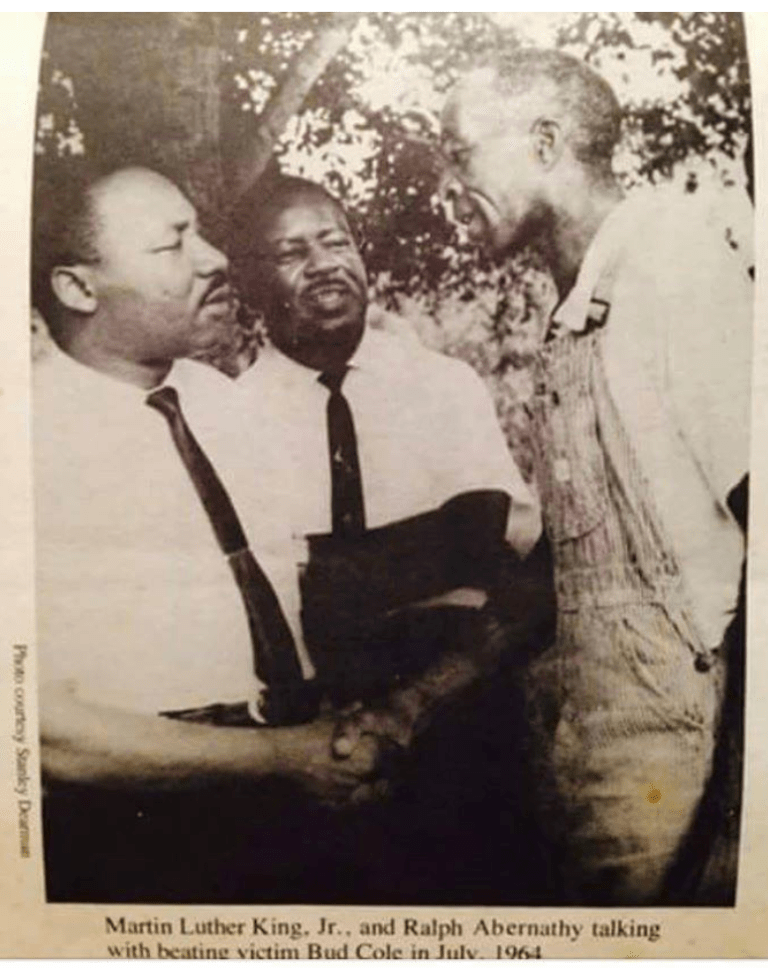 Photo of my great grandfather meeting with Dr. Martin Luther King, Jr. Image courtesy of C. Zawadi Morris. United States, undated.