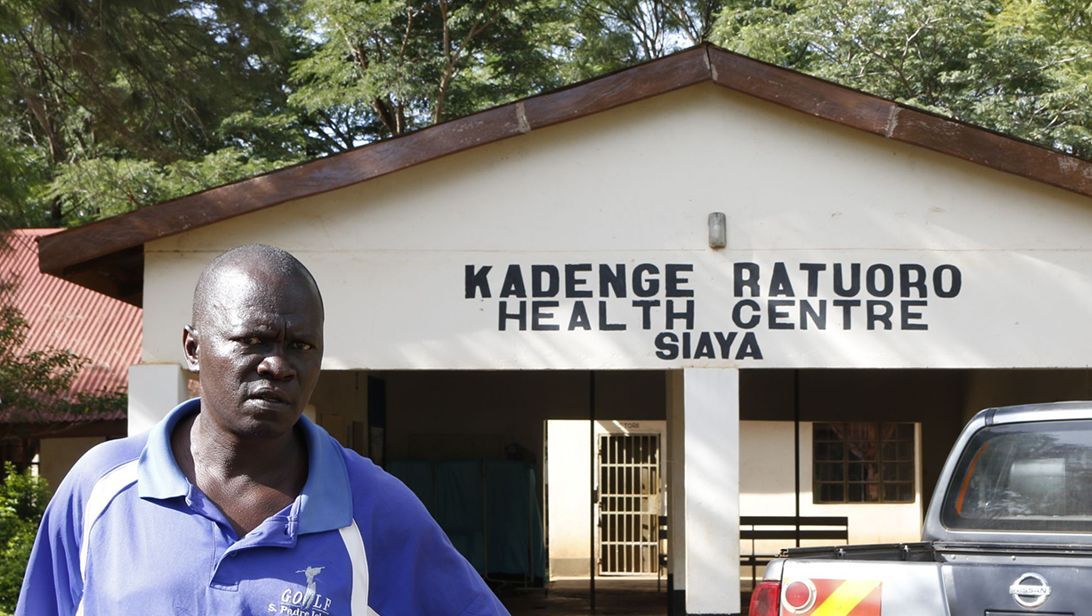 Jacob Ouma, area assistant chief of Kadenge Sub-location, Siaya County, Kenya, home of Dominion Farms Limited. Image by Geoffrey Kamadi. Kenya, undated.